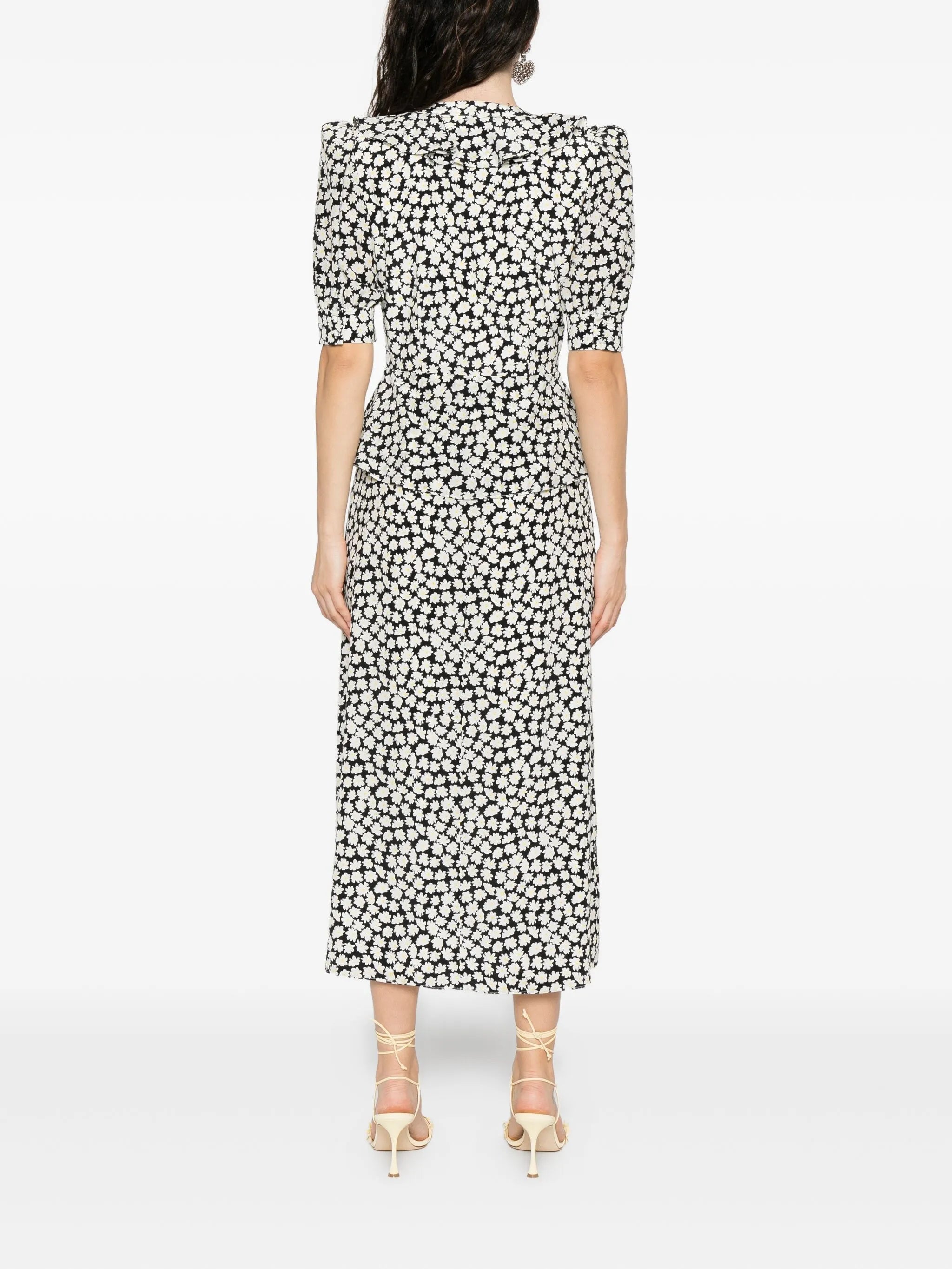 floral-print midi dress