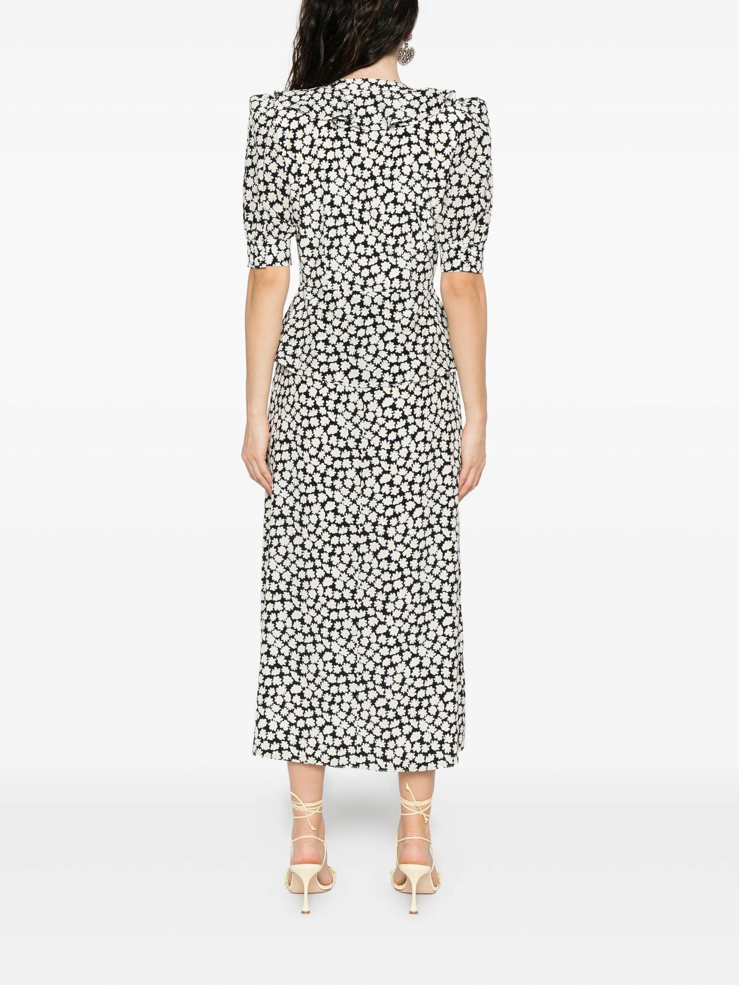 floral-print midi dress