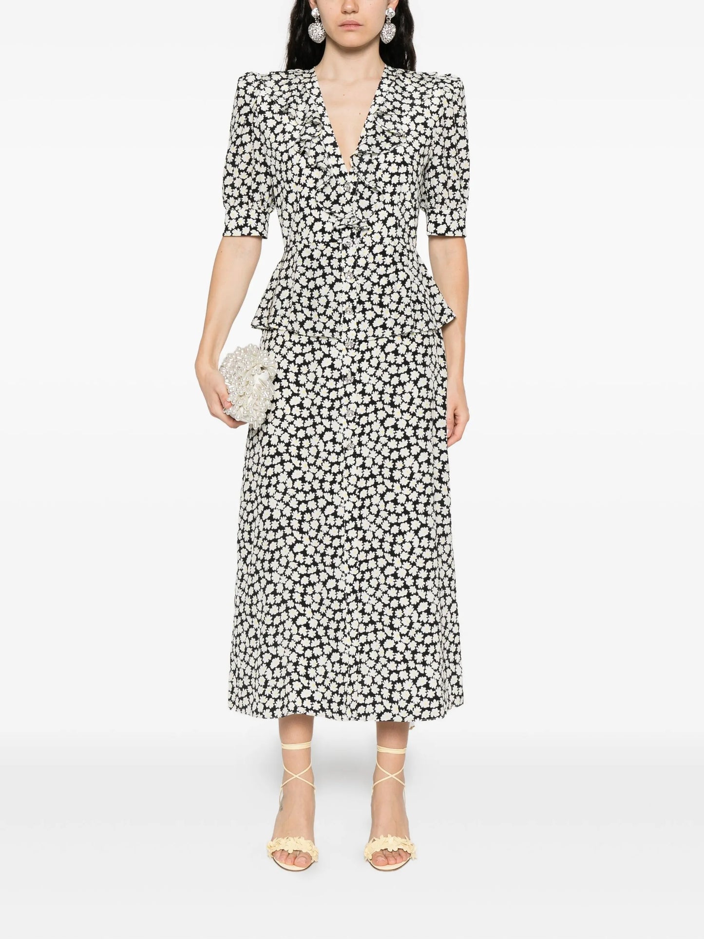 floral-print midi dress