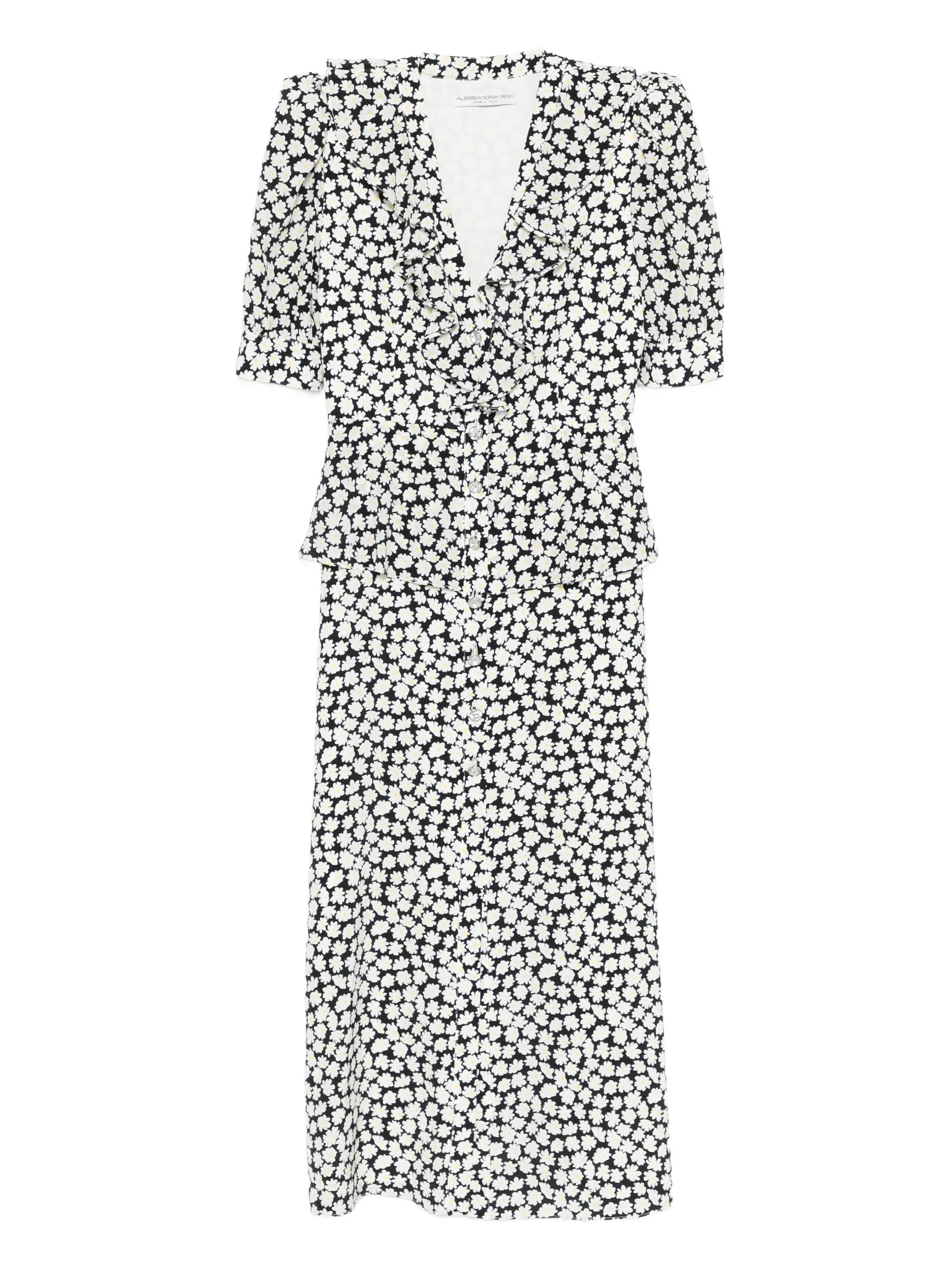 floral-print midi dress