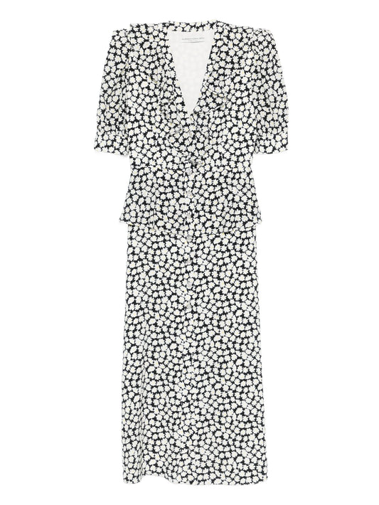 floral-print midi dress