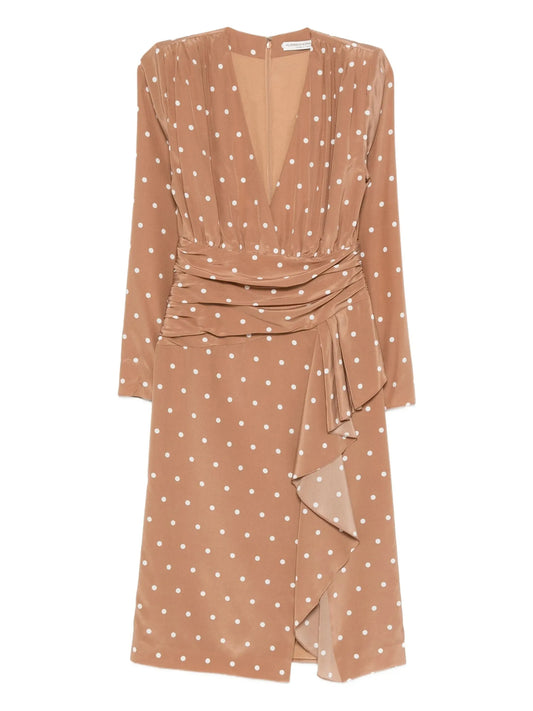 polka dot-print midi dress