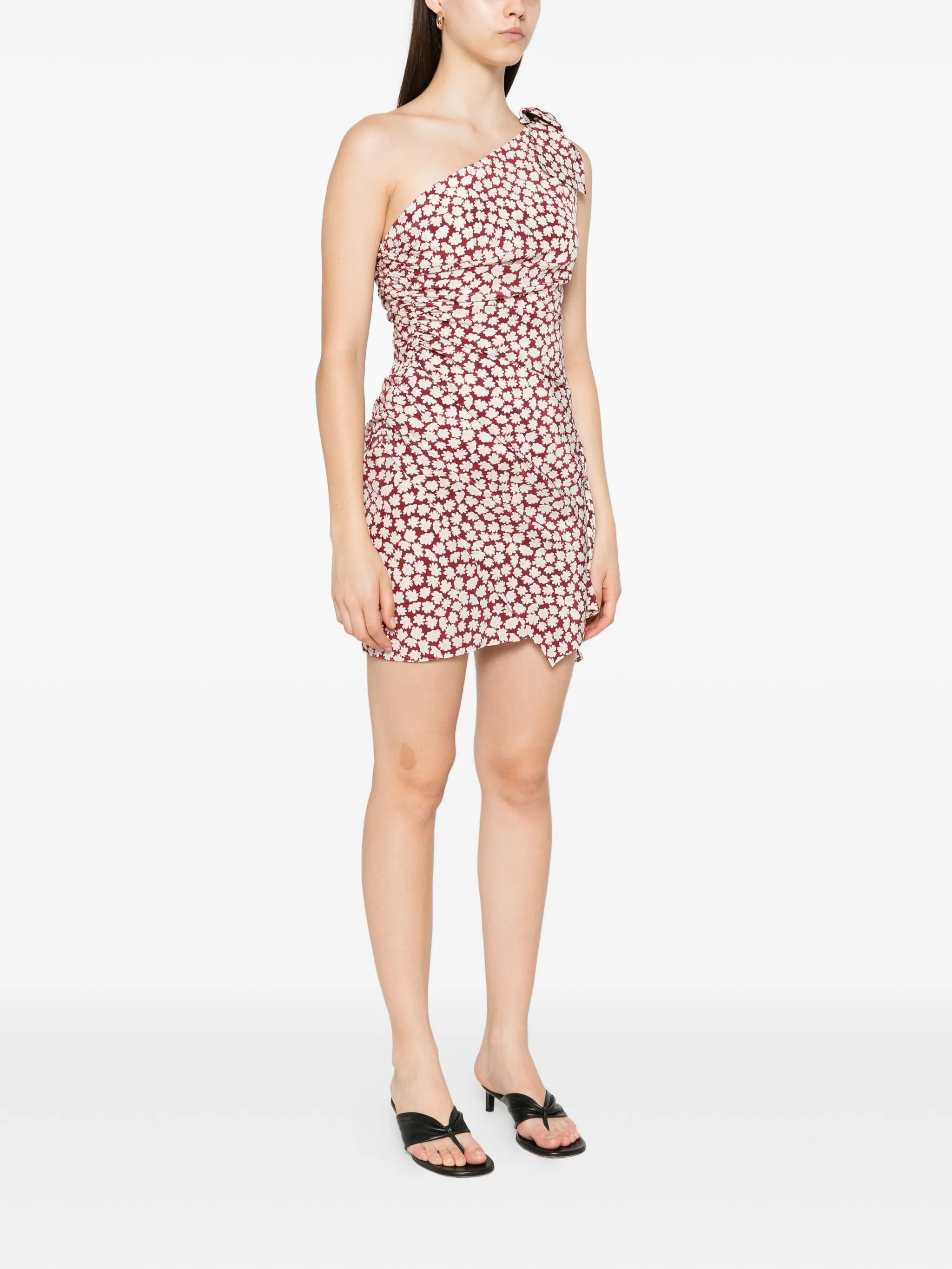 floral-print mini dress