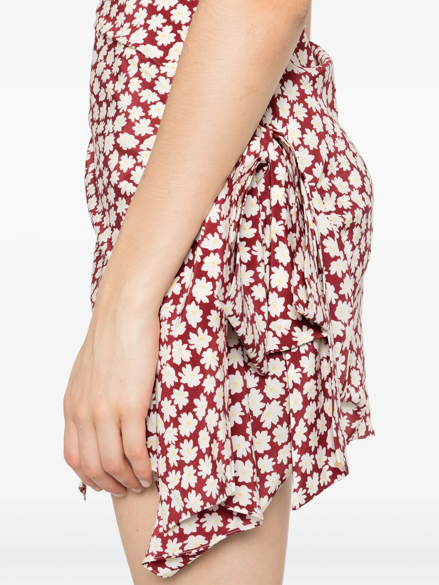 floral-print mini dress