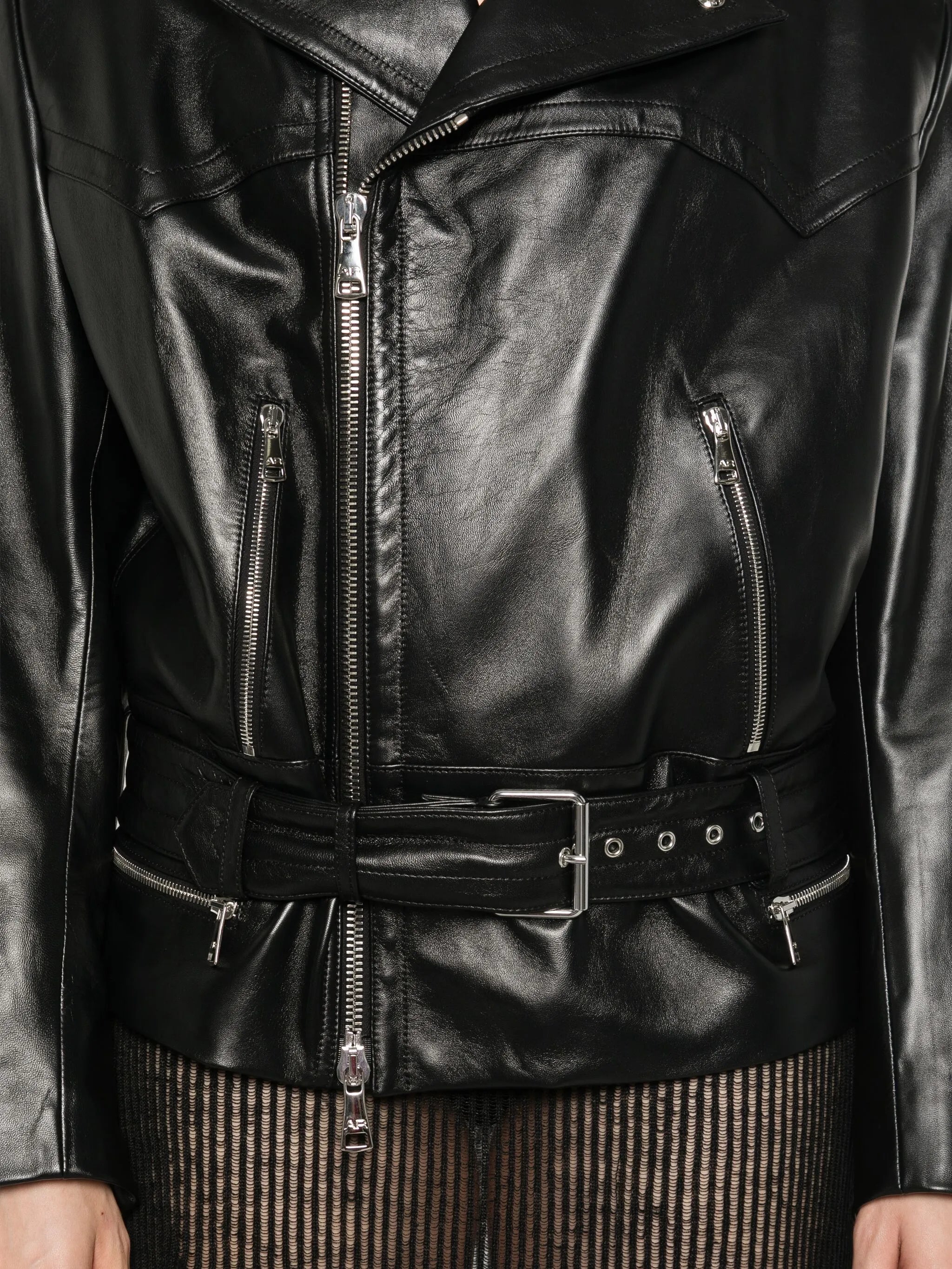 leather biker jacket