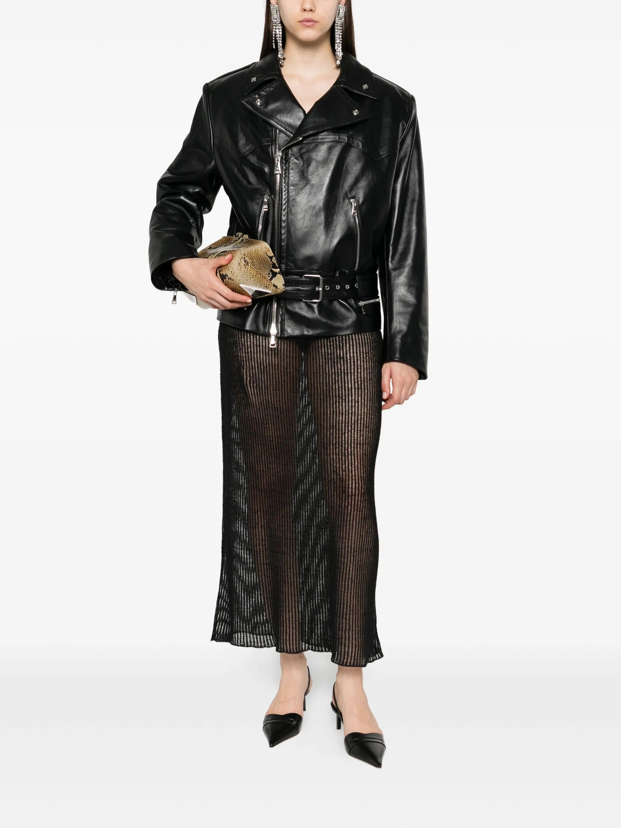 leather biker jacket