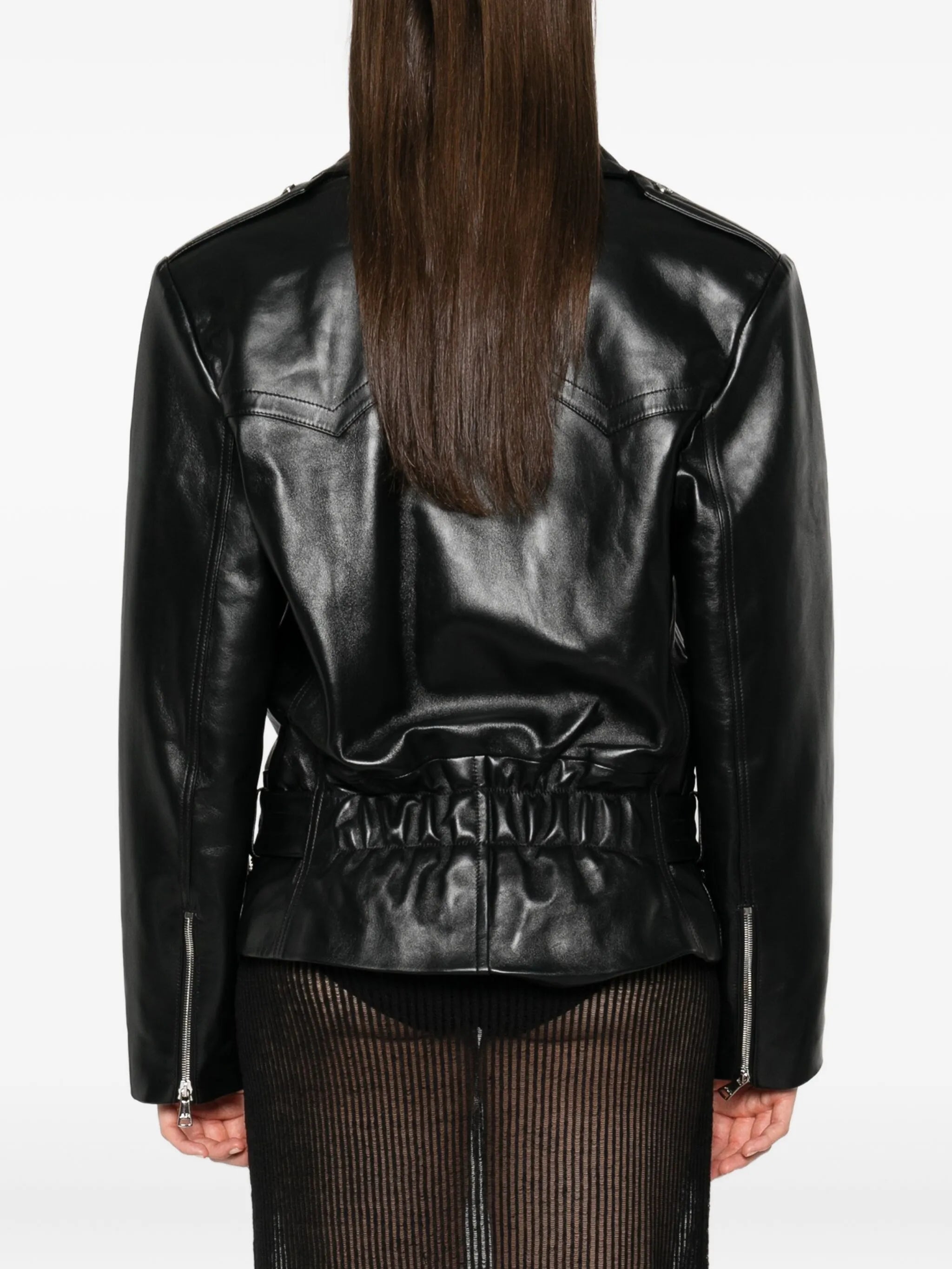 leather biker jacket