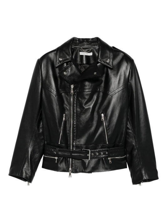 leather biker jacket