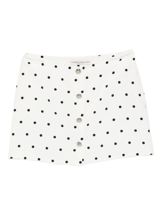 polka dot-print miniskirt