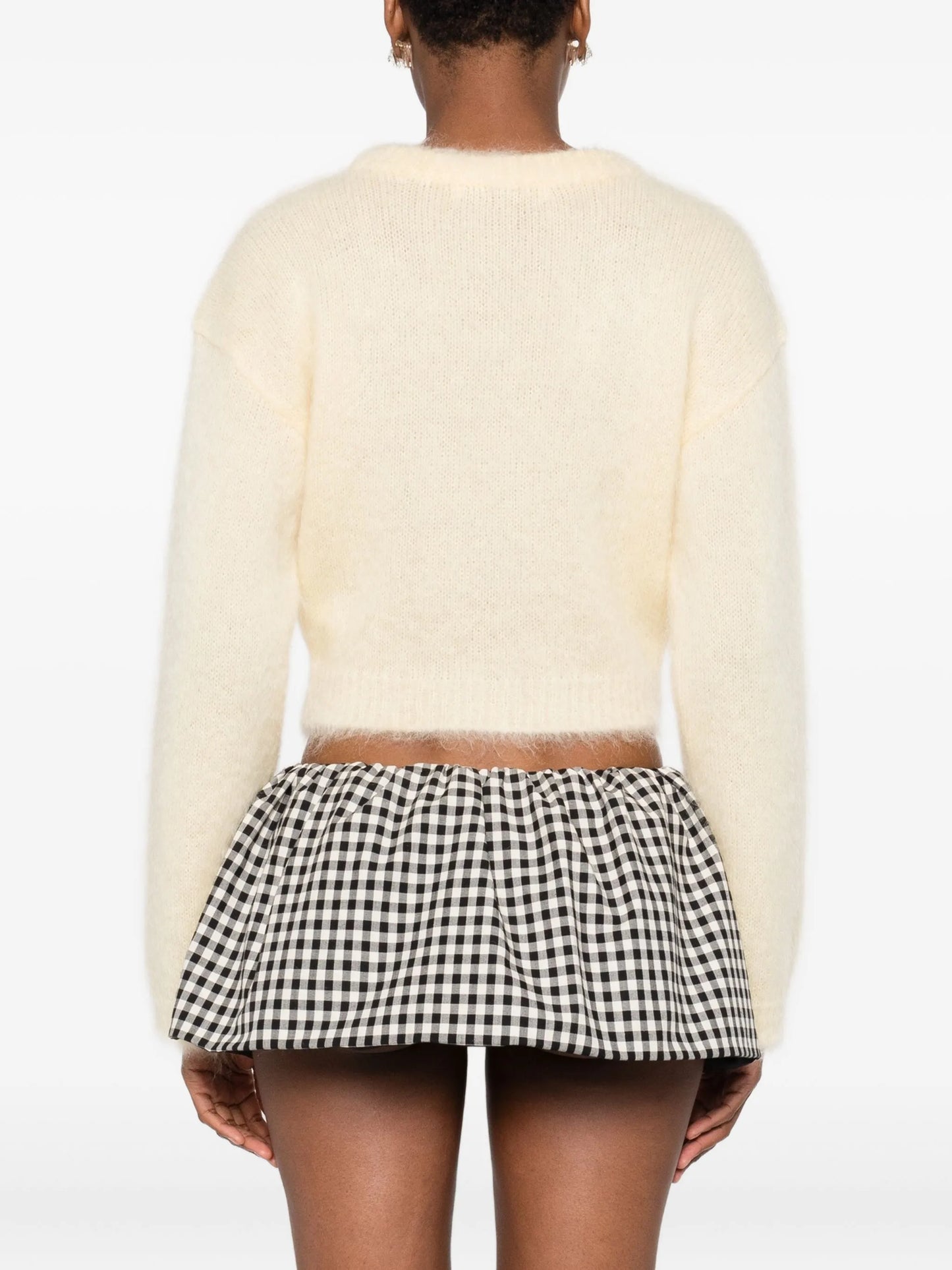 V-neck cropped cardigan