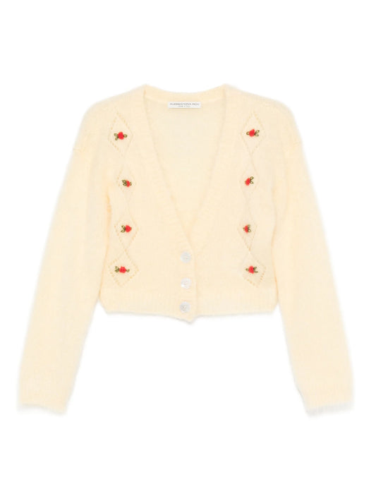 V-neck cropped cardigan