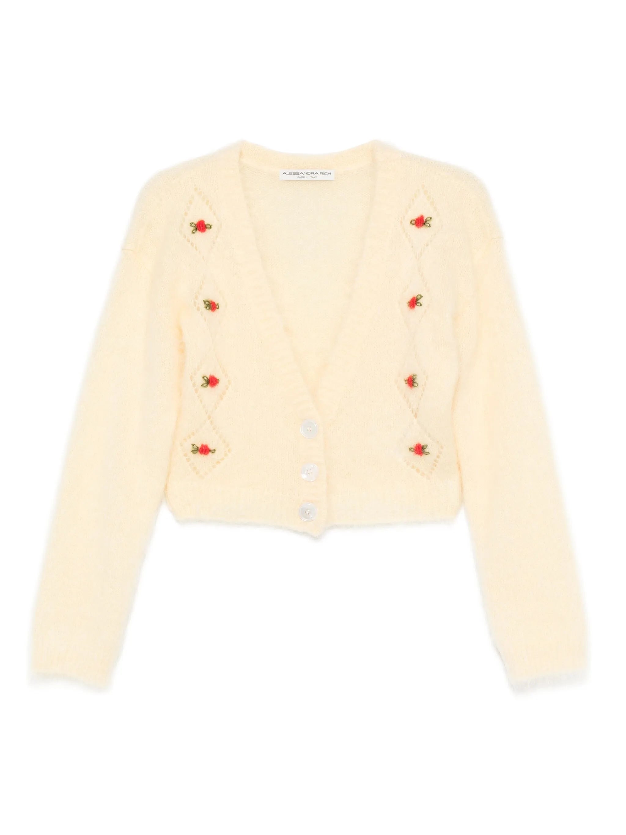 V-neck cropped cardigan