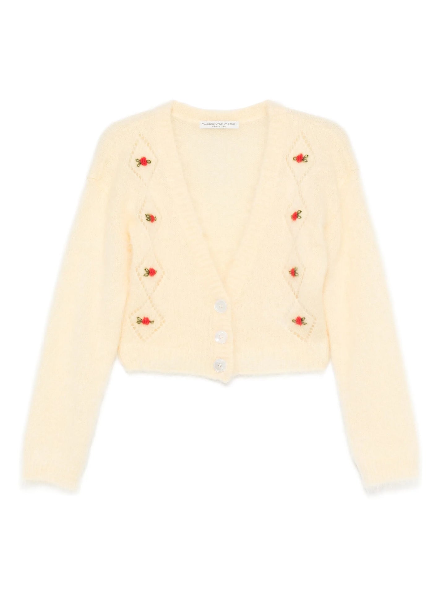 V-neck cropped cardigan