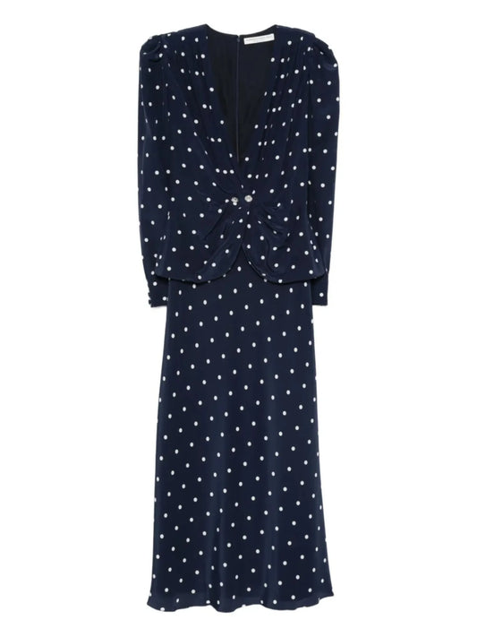 polka dot-print midi dress