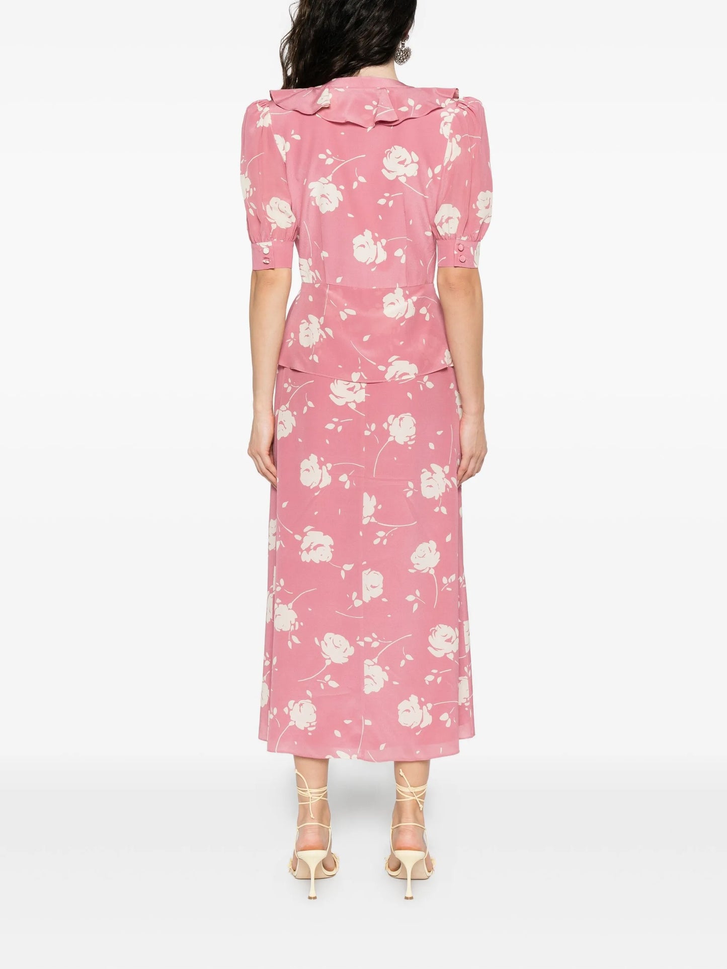 floral-print midi dress