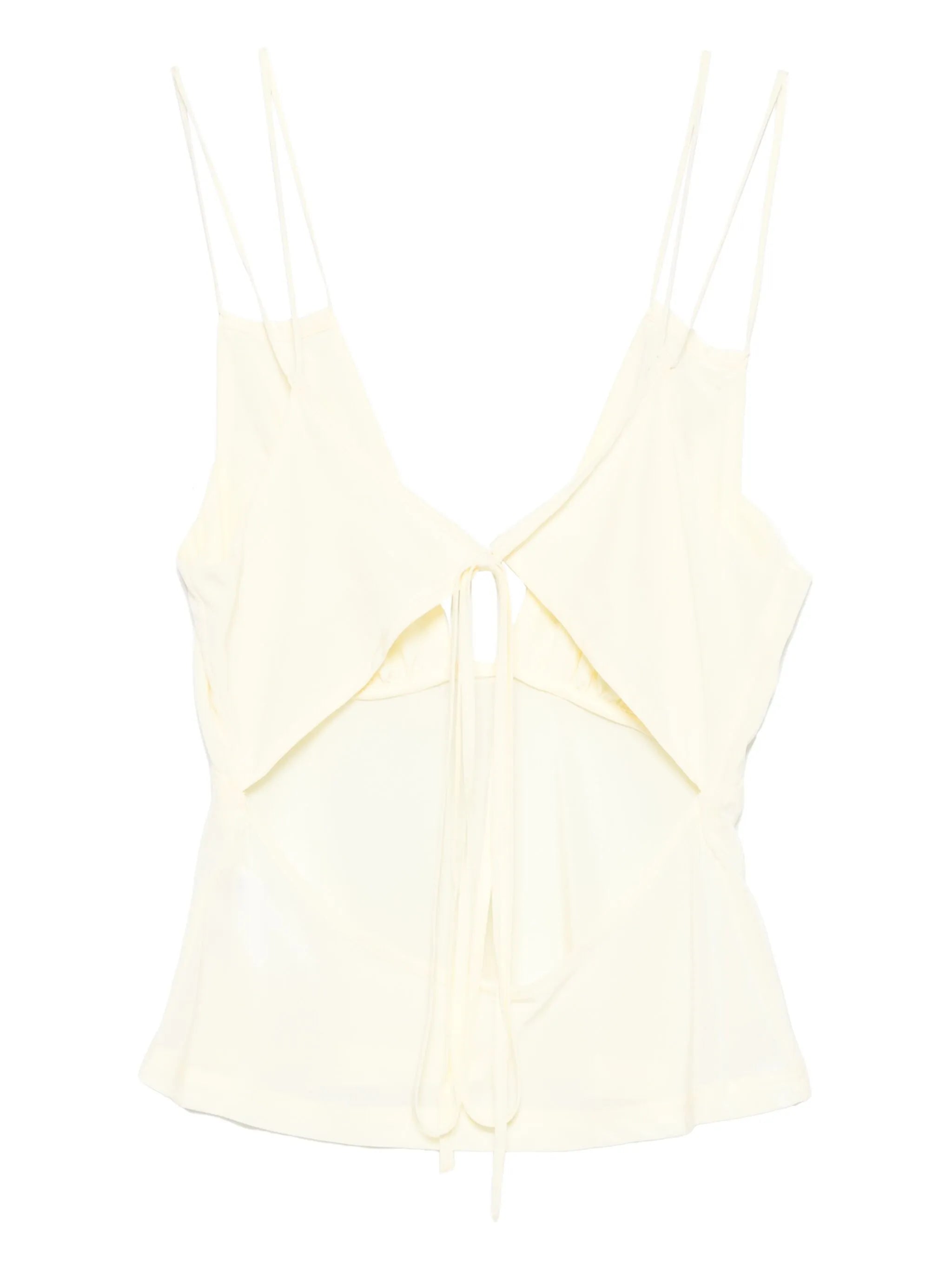 Bernie tie-front ruffled camisole