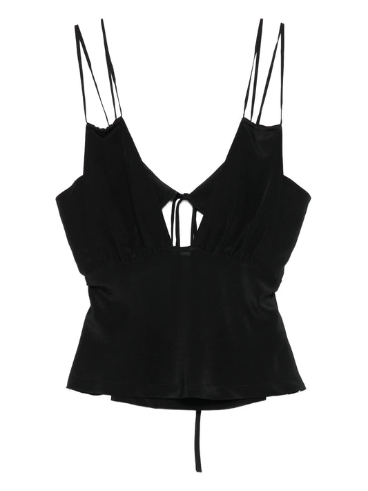 Bernie tie-front silk camisole