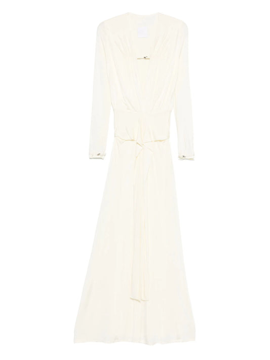 Filomena long-sleeve wrap dress