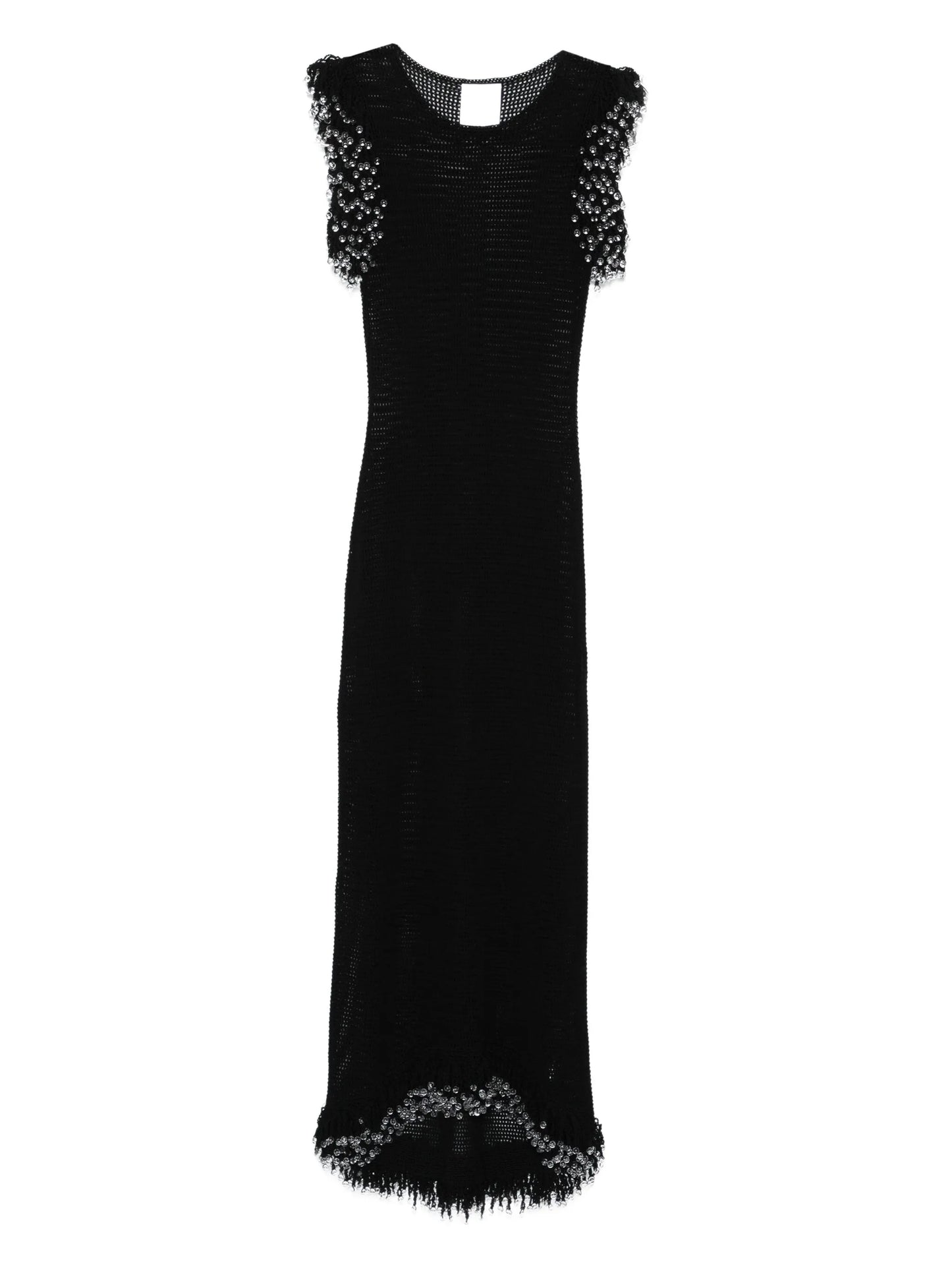 beaded fringed midi dress