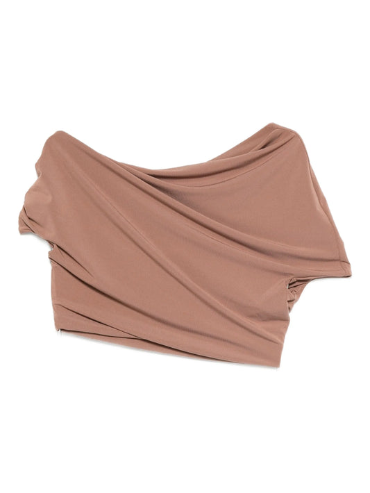 Ida draped short-sleeve top