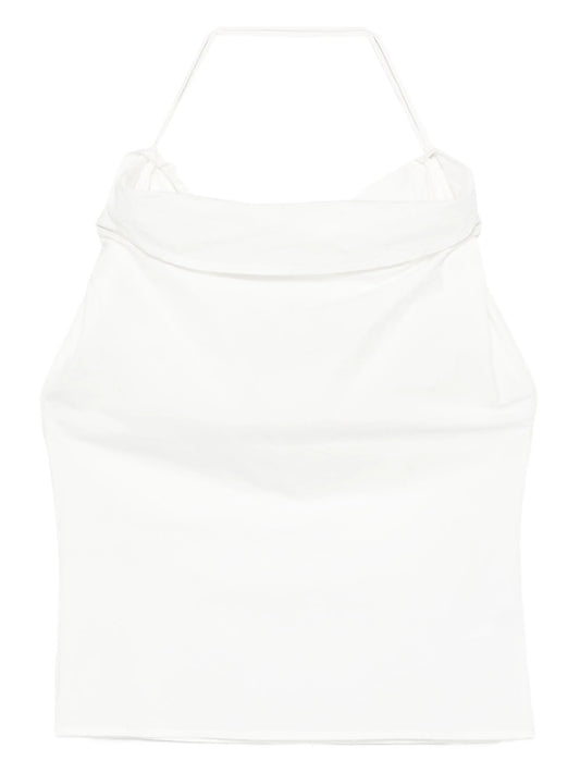 Christophe halterneck draped top