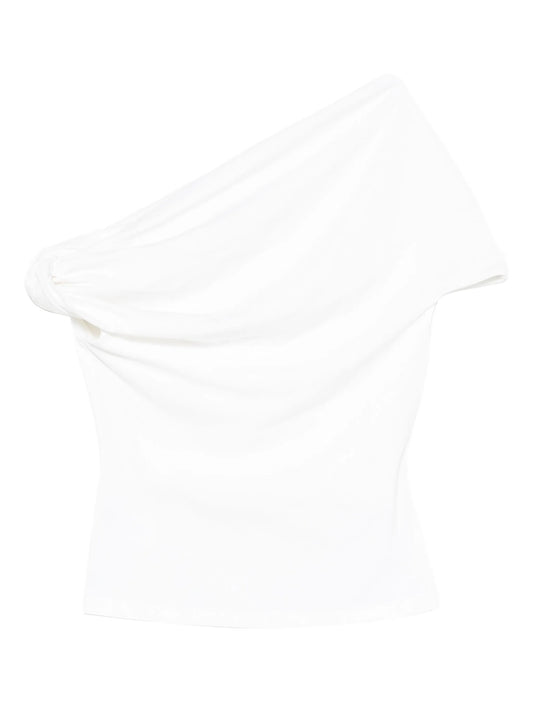 Ida one-shoulder draped top