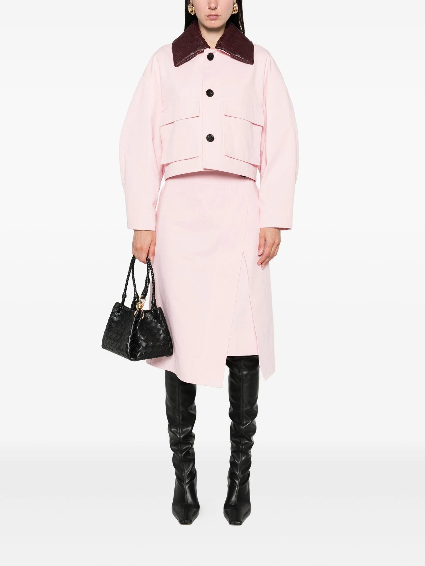 cotton high-rise skirt