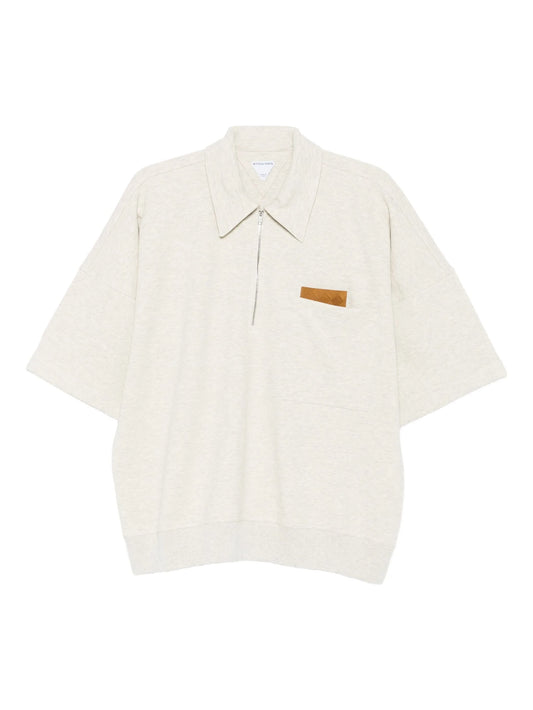mélange-effect polo shirt