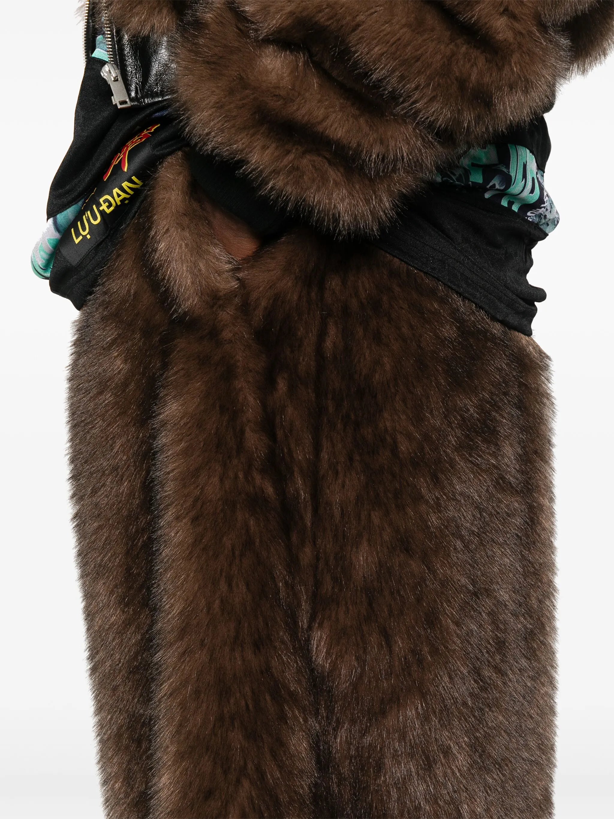 Bontan faux-fur drawstring trousers