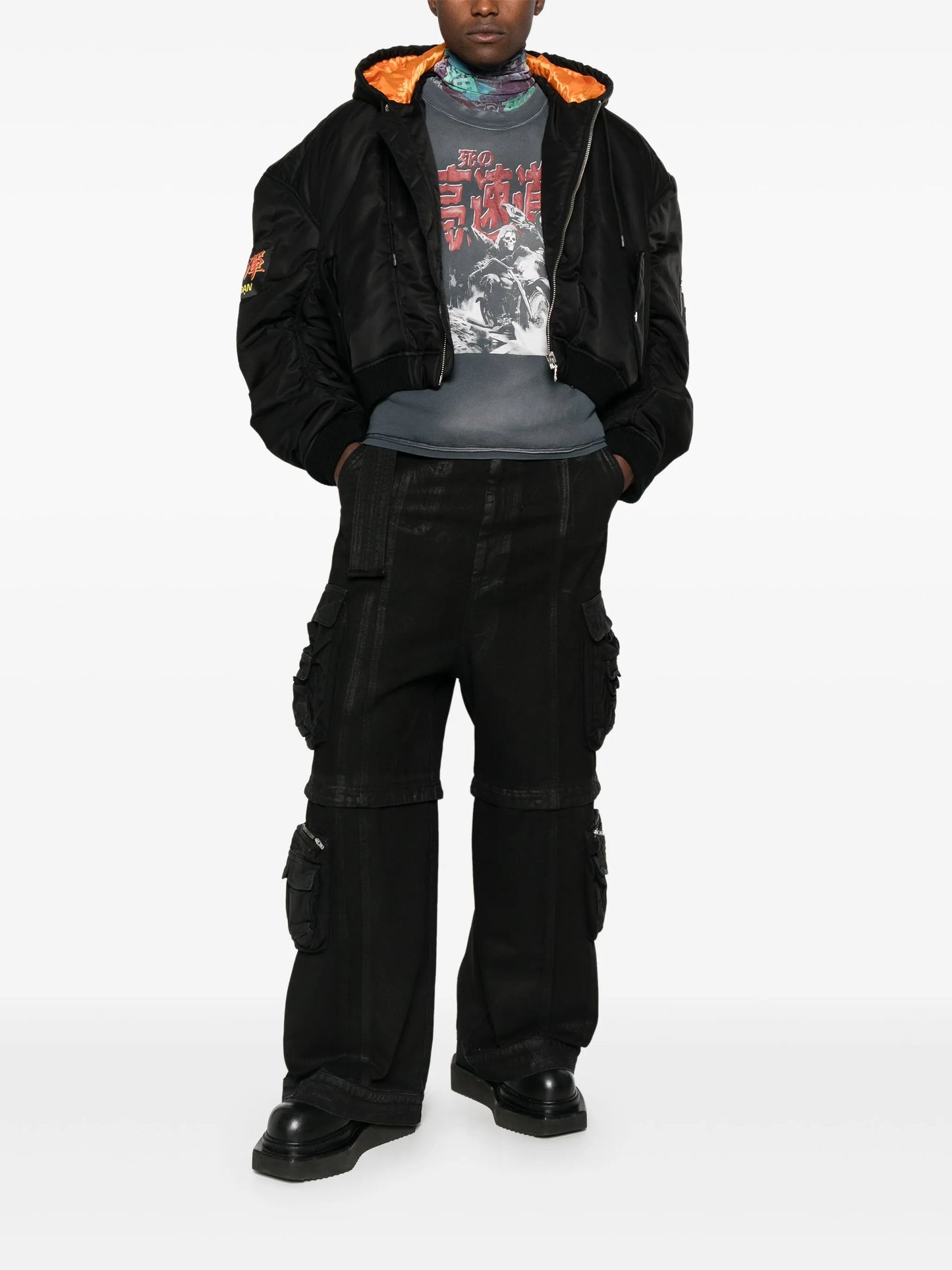 hooded bomber jacket