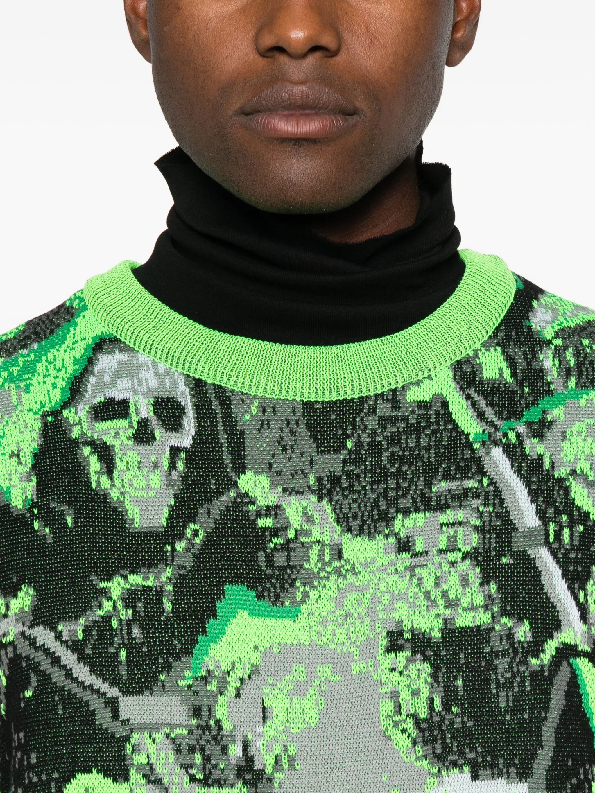 Grim Reaper jacquard sweater
