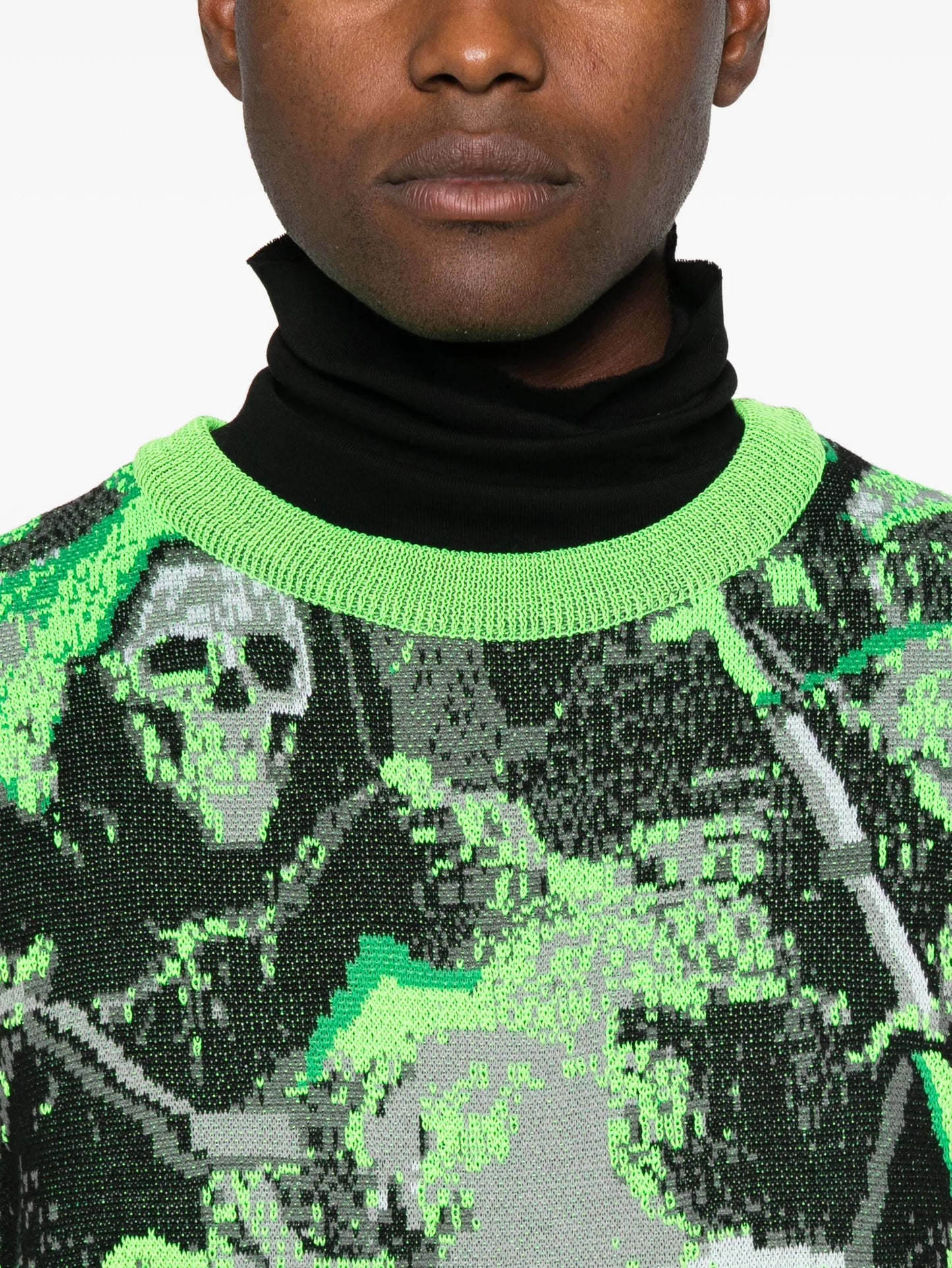 Grim Reaper jacquard sweater
