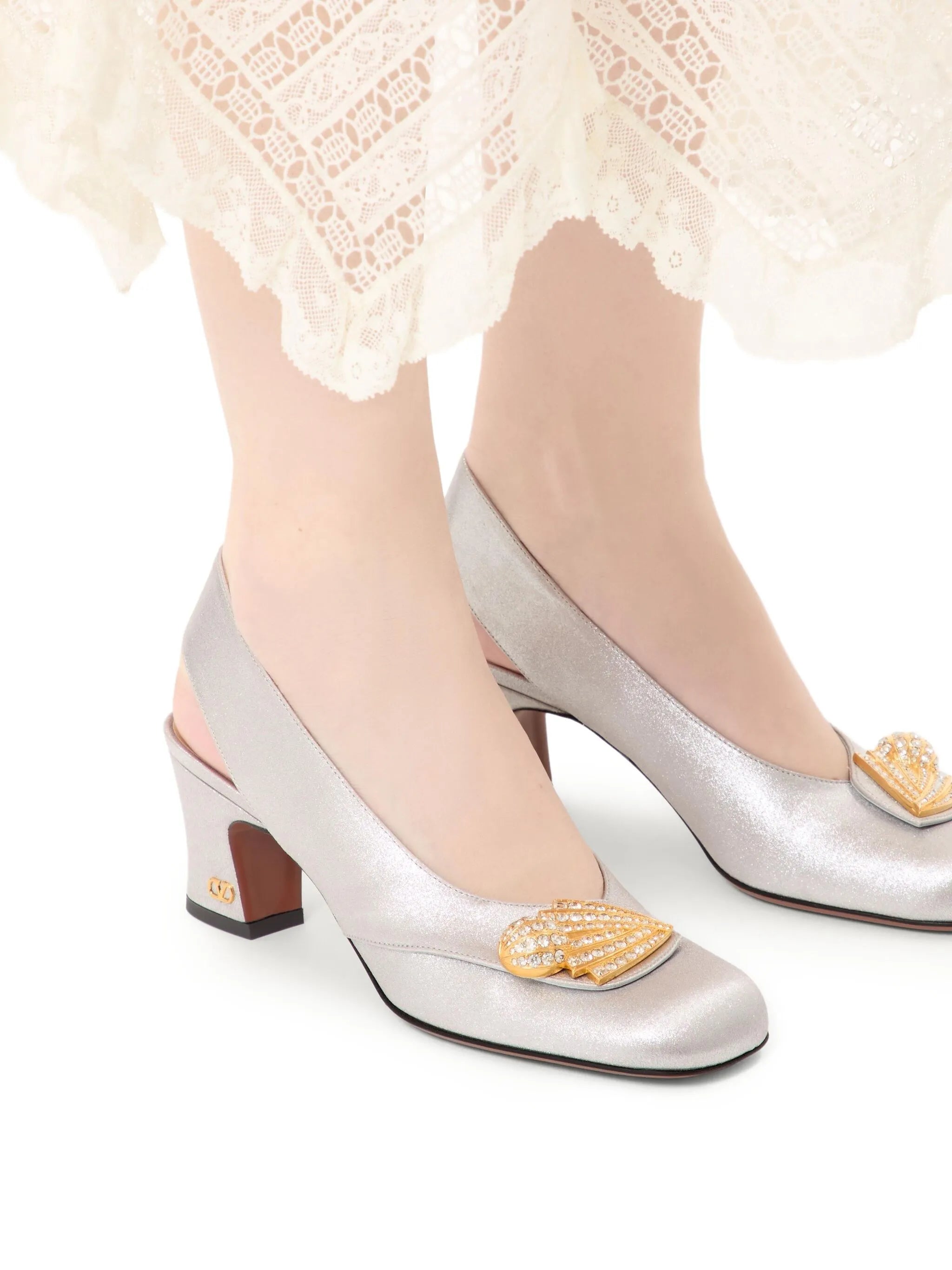 60mm Adamantine heeled pumps