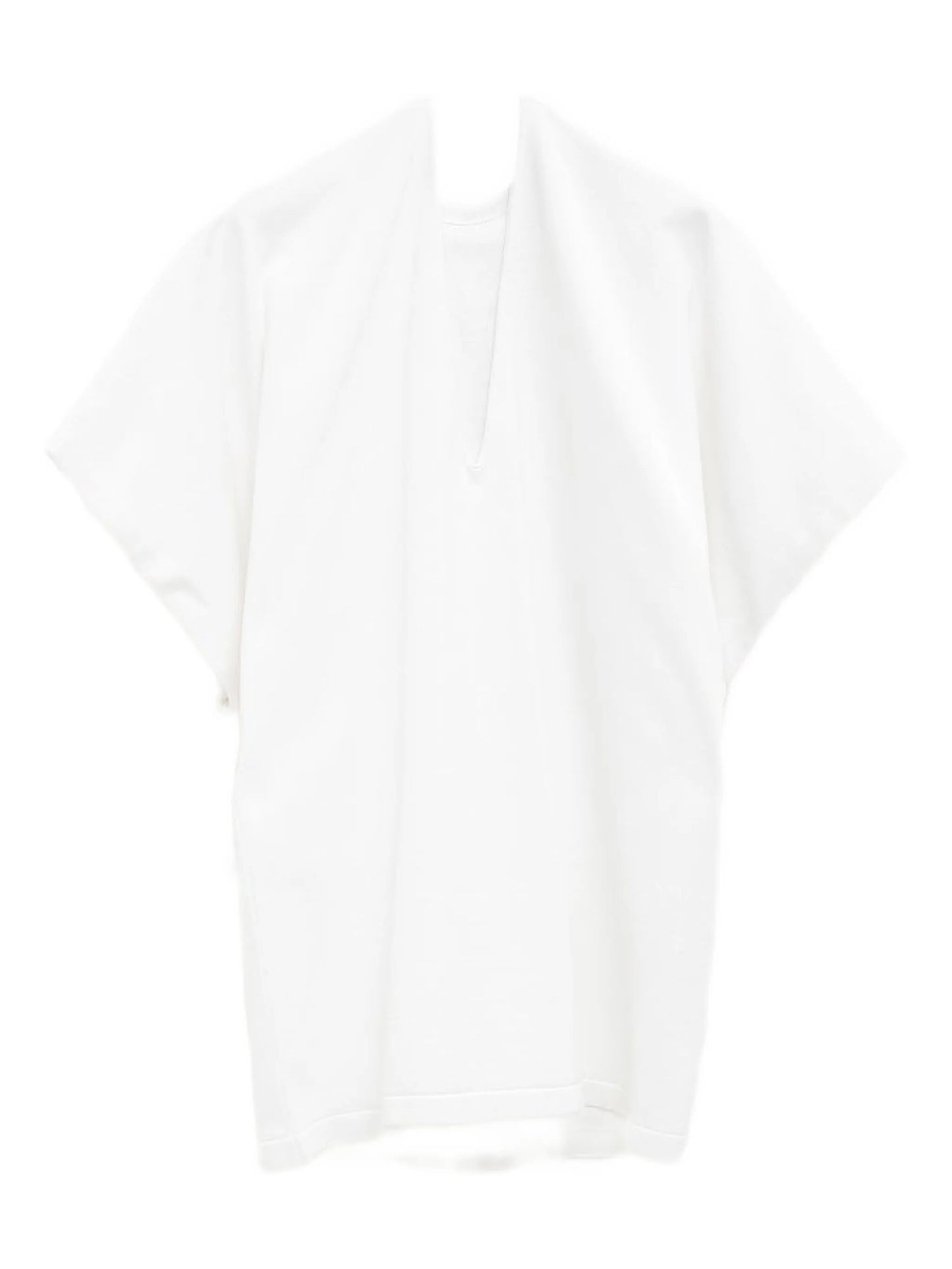 V-back cotton blouse