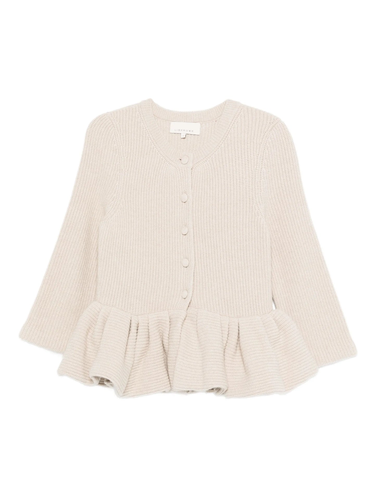 peplum knitted cardigan