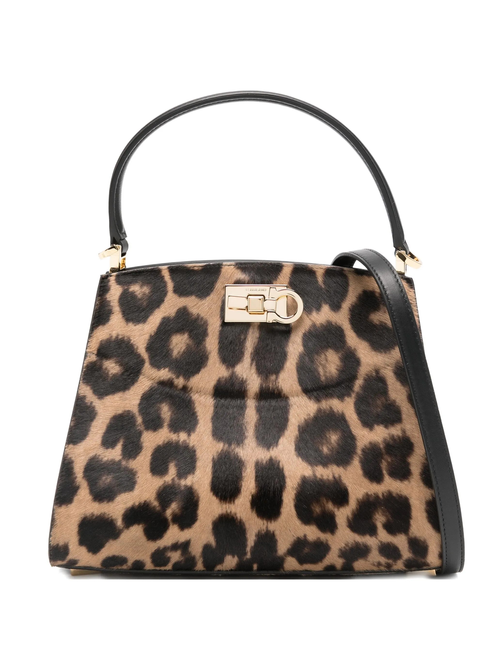 Studio Box leopard-print satchel bag