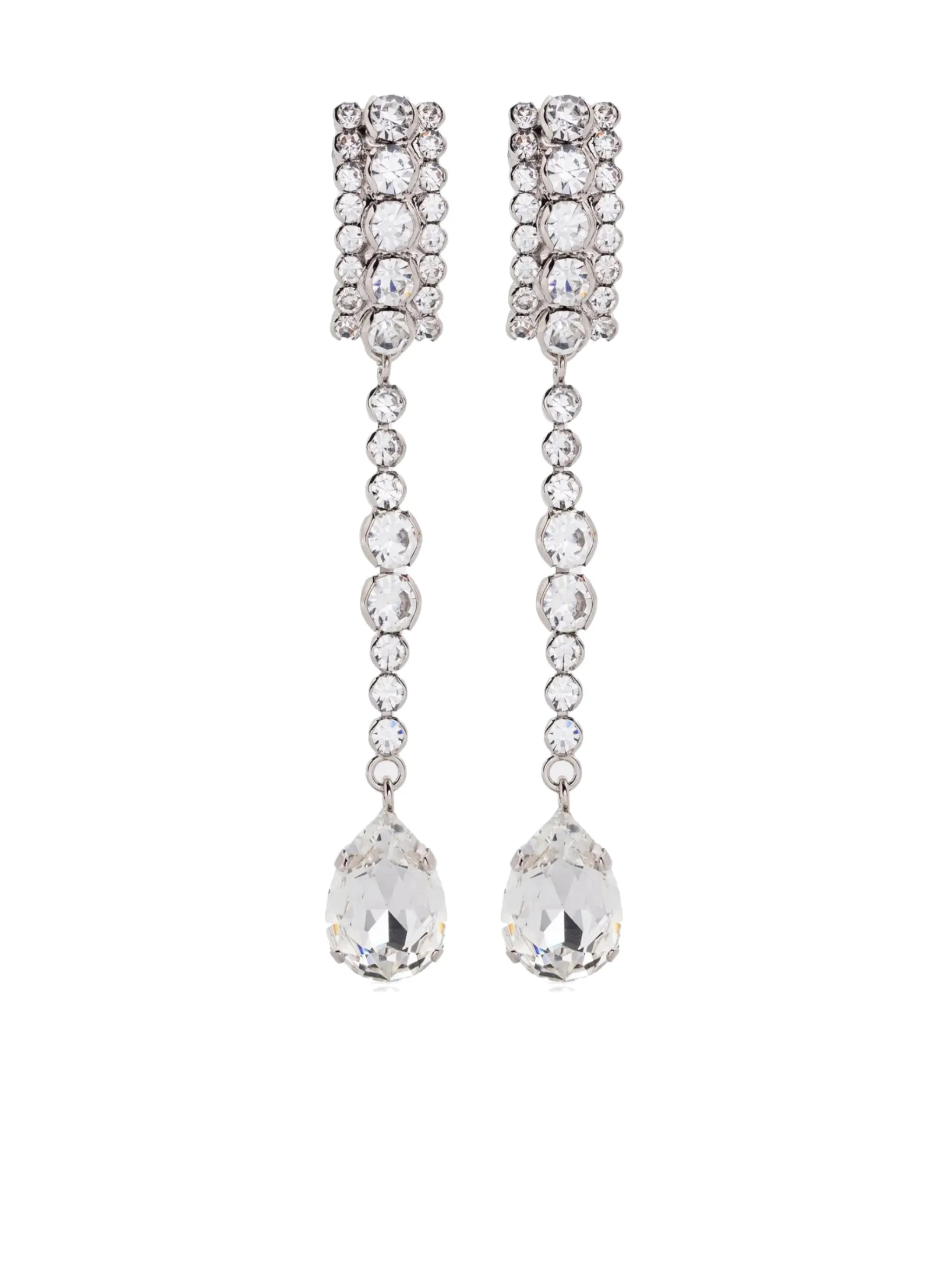 crystal-embellished drop earrings