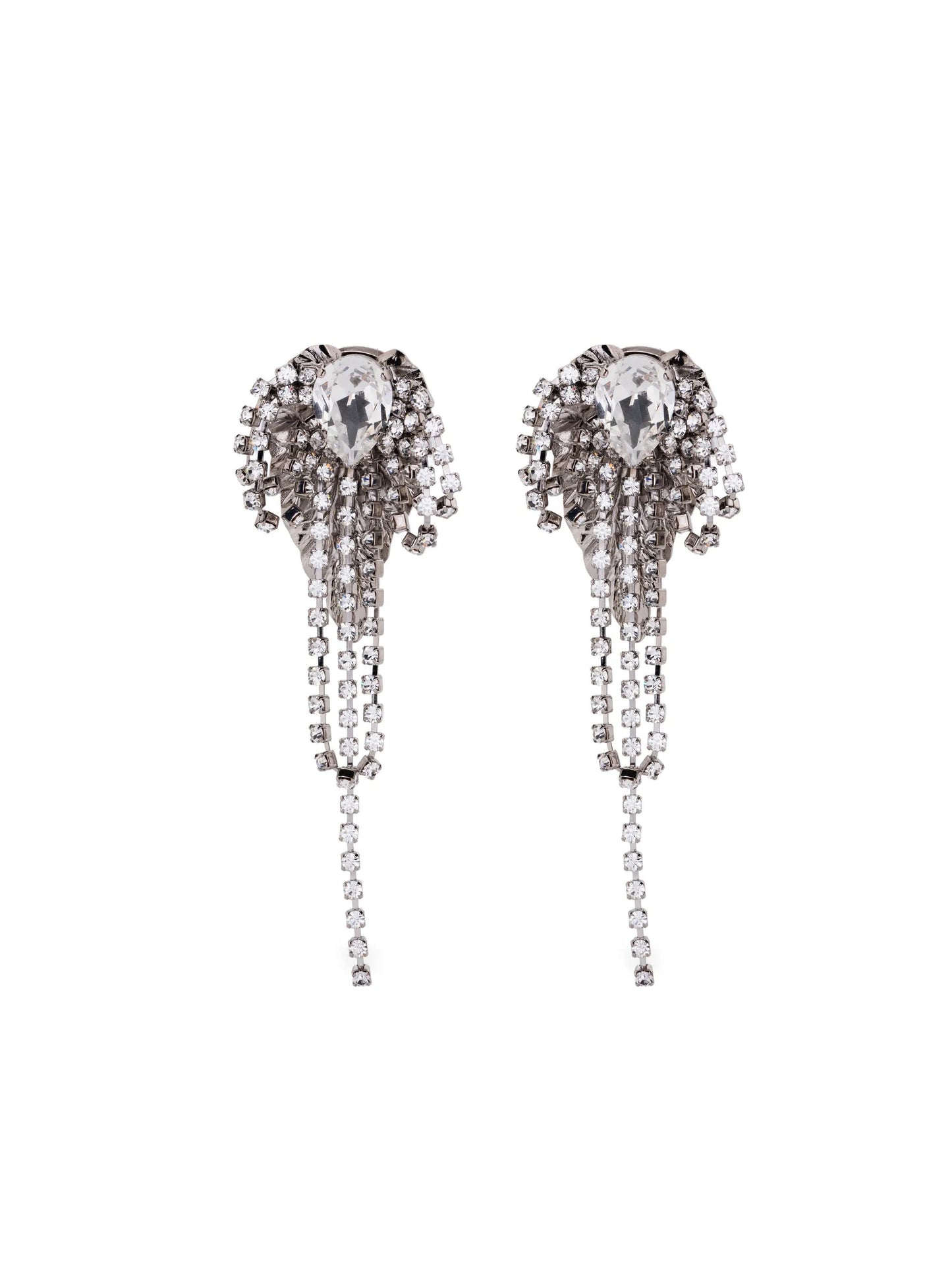 crystal-embellished fringed earrings
