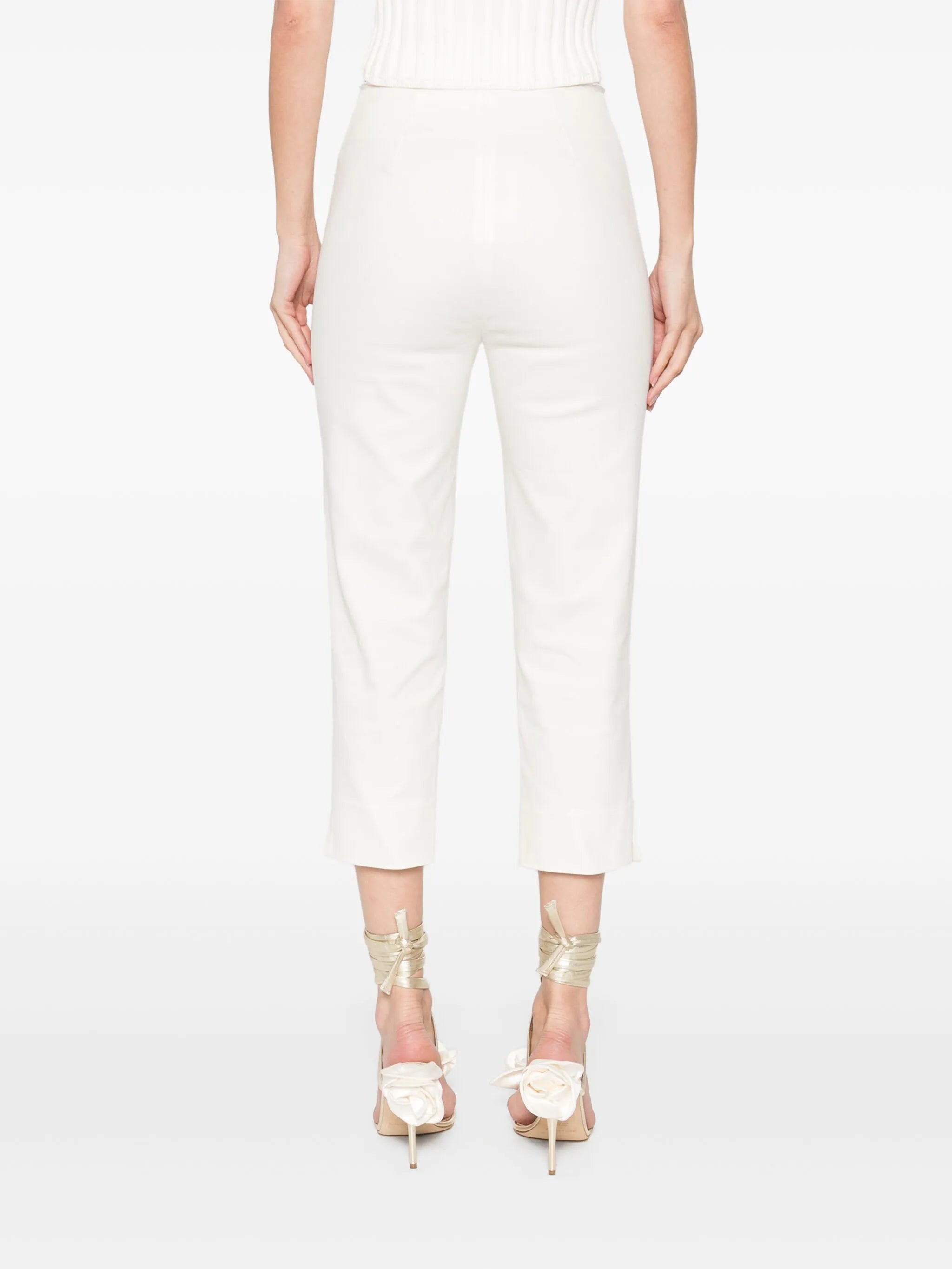 cropped slim-fit trousers