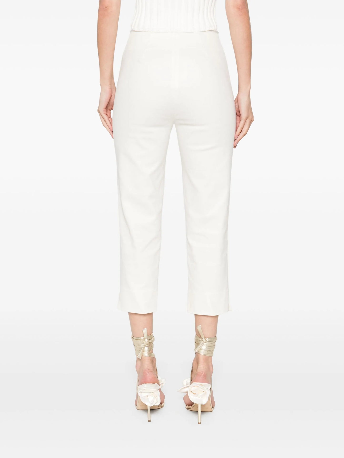 cropped slim-fit trousers