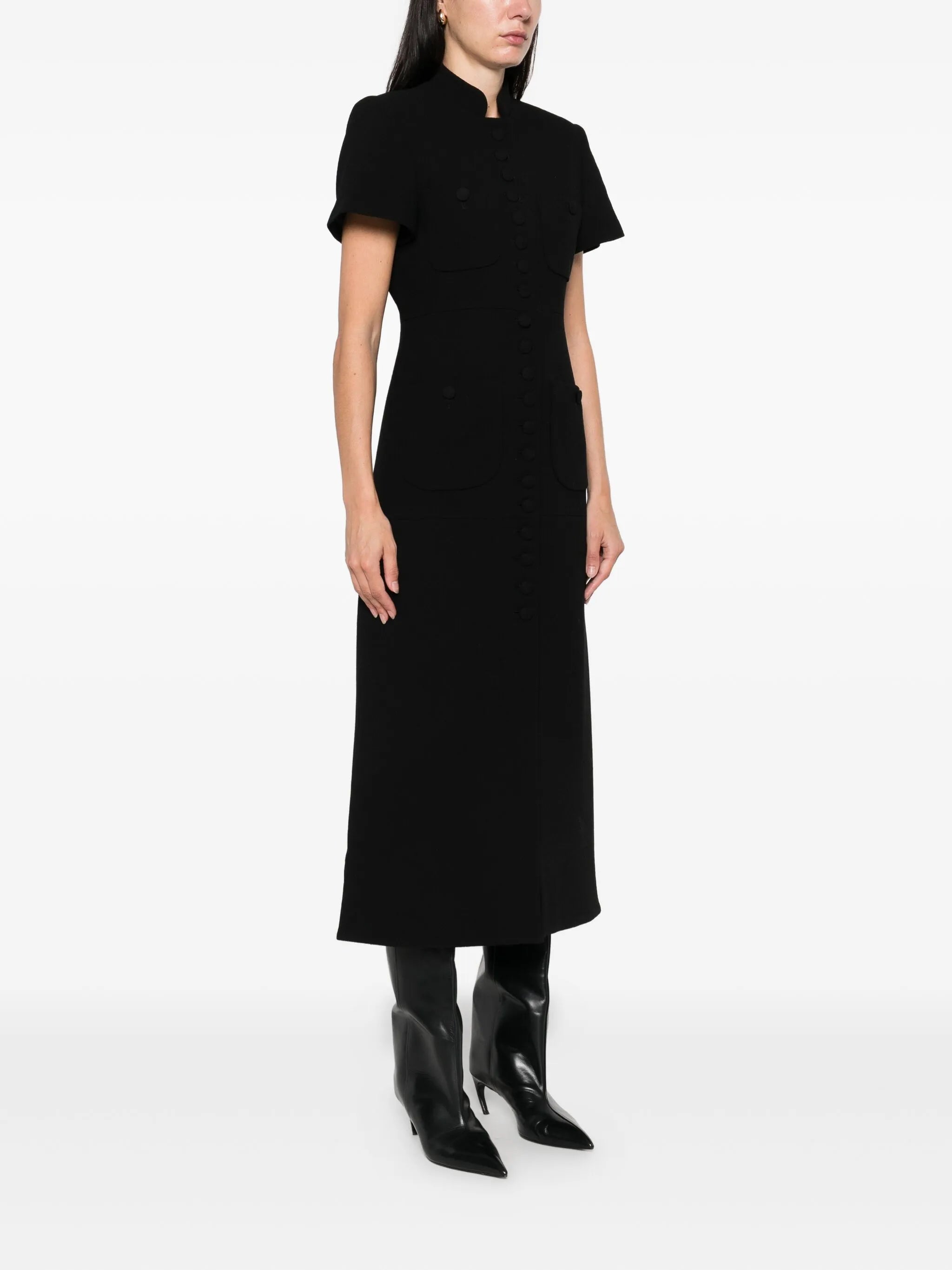 short sleeve midi dress