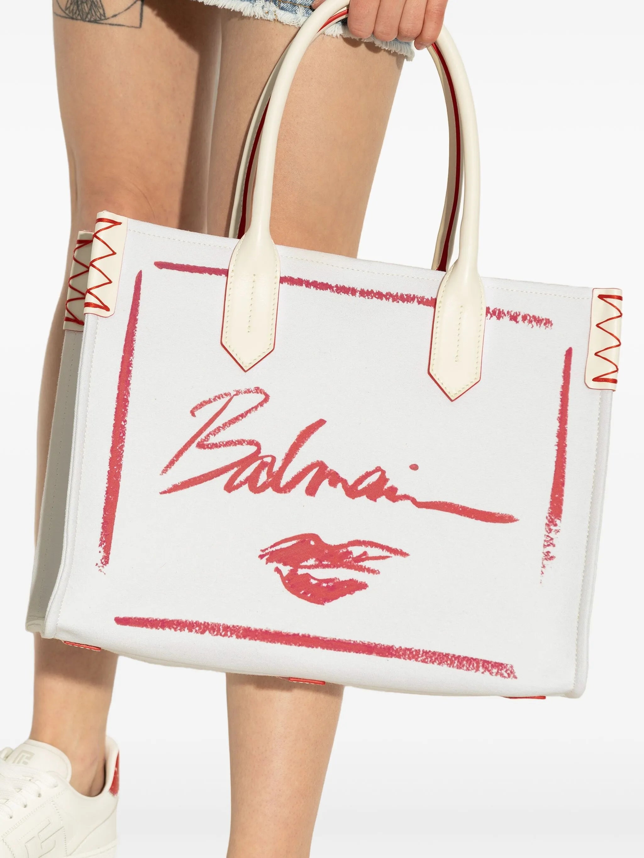 logo-print tote bag