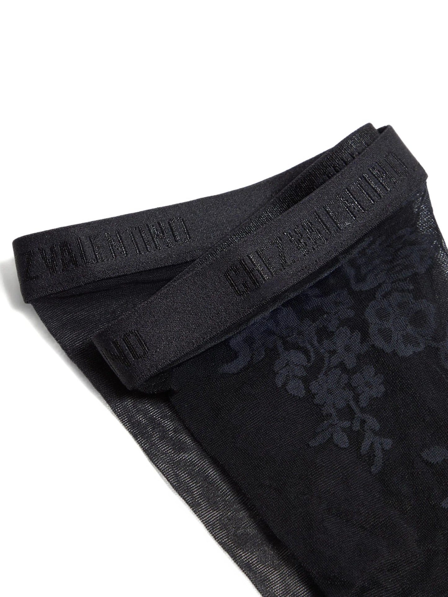 floral-embroidered tights