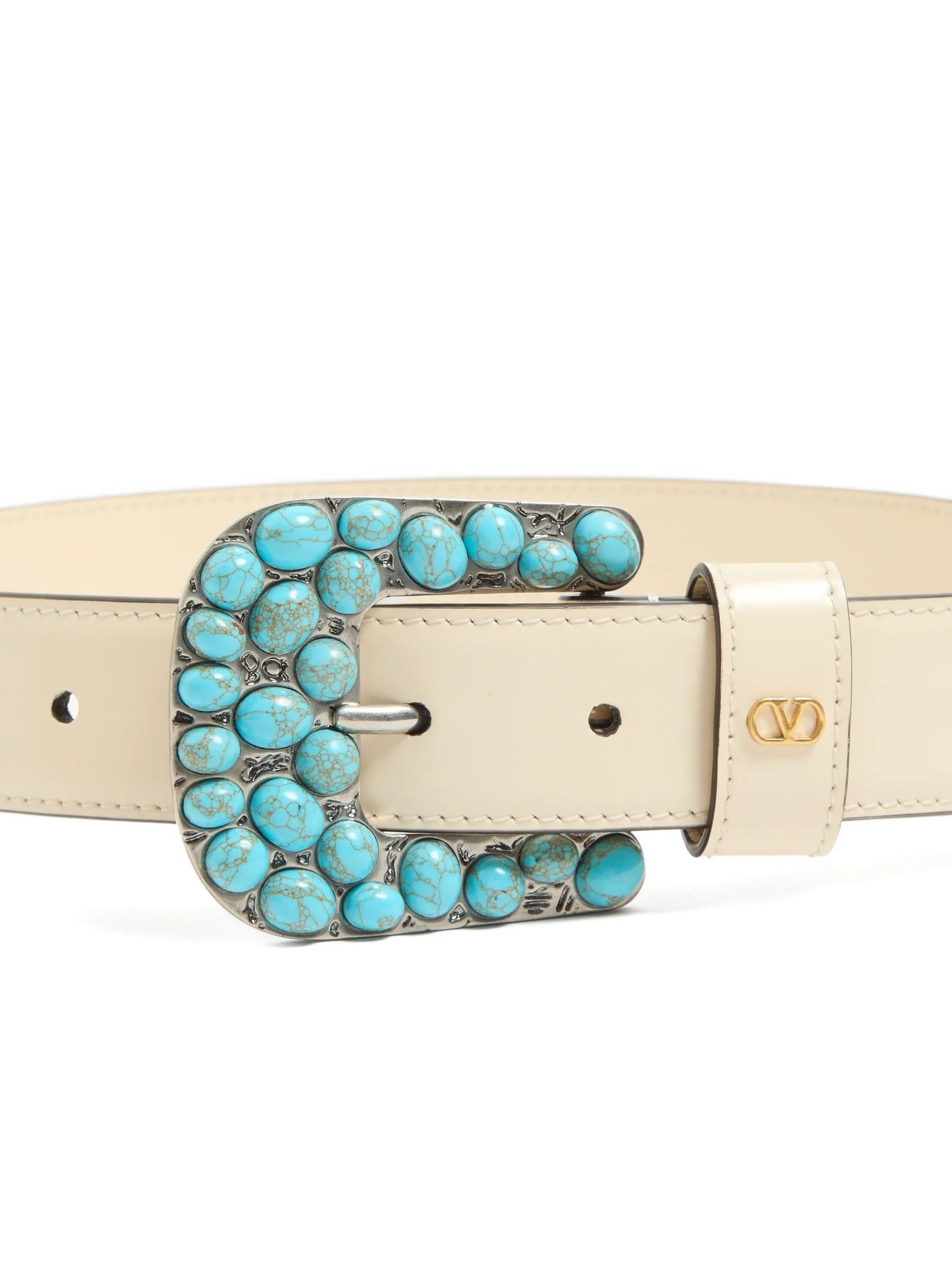 VLogo Signature brushed calfskin belt 30mm