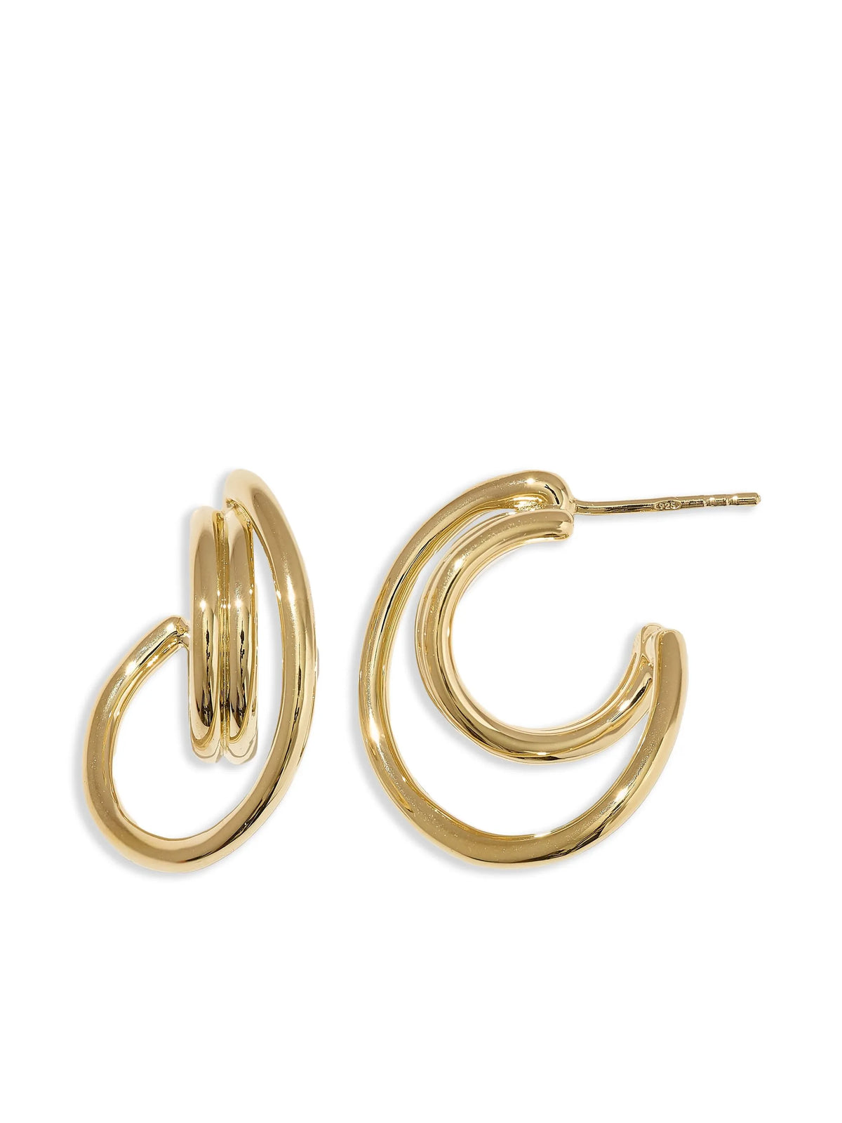 14kt gold vermeil twisted hoop earrings