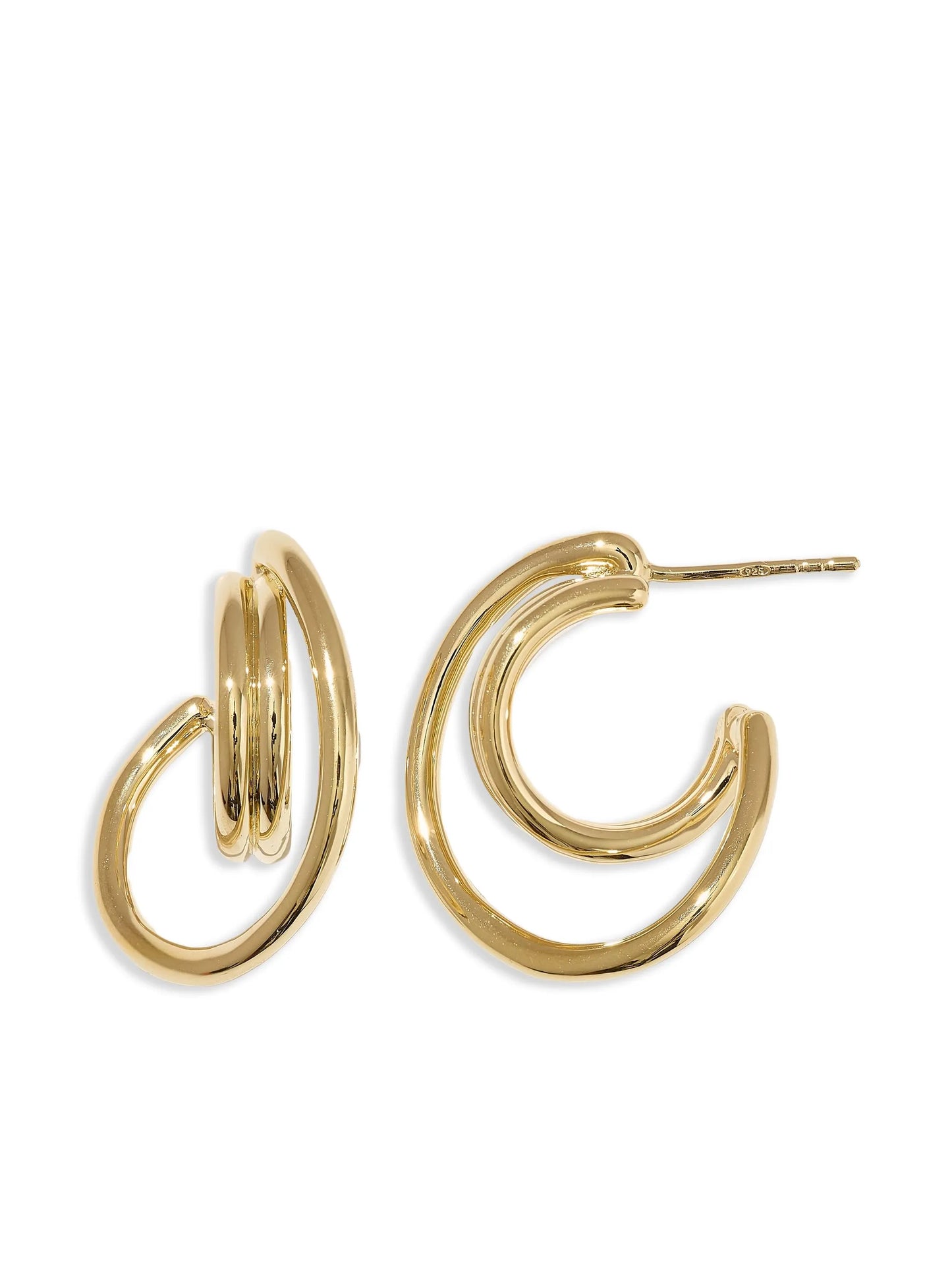 14kt gold vermeil twisted hoop earrings
