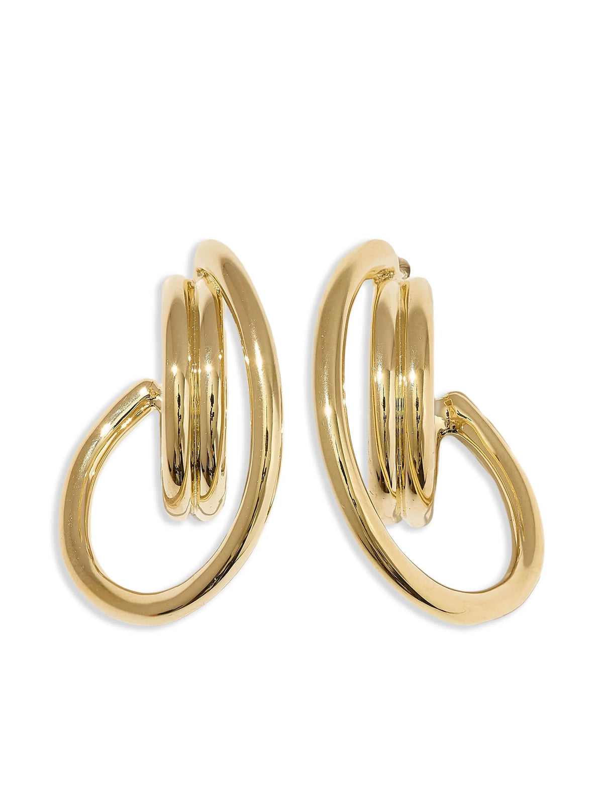 14kt gold vermeil twisted hoop earrings