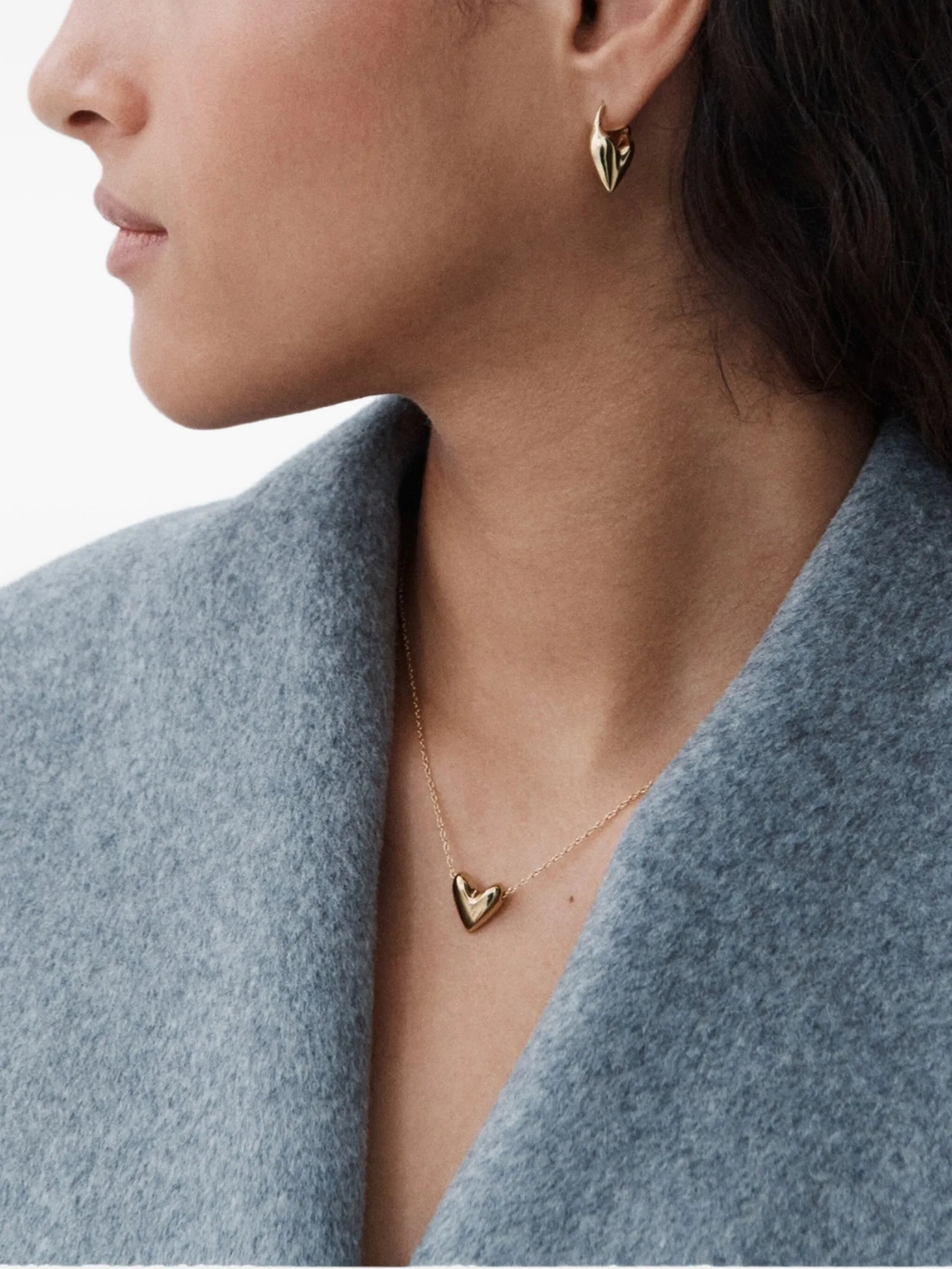 Roscida heart-pendant necklace