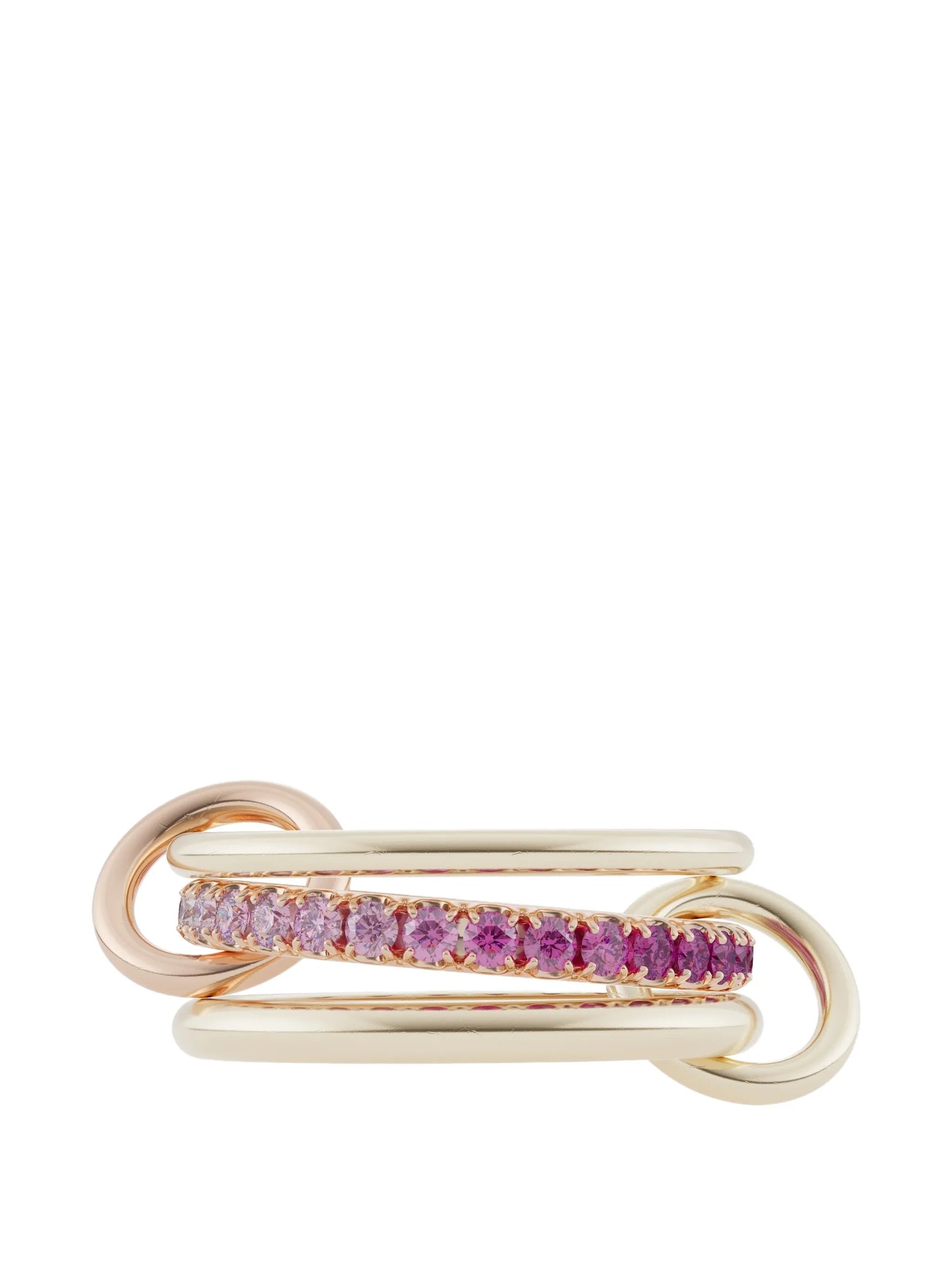 18CT yellow gold Petunia sapphire ring