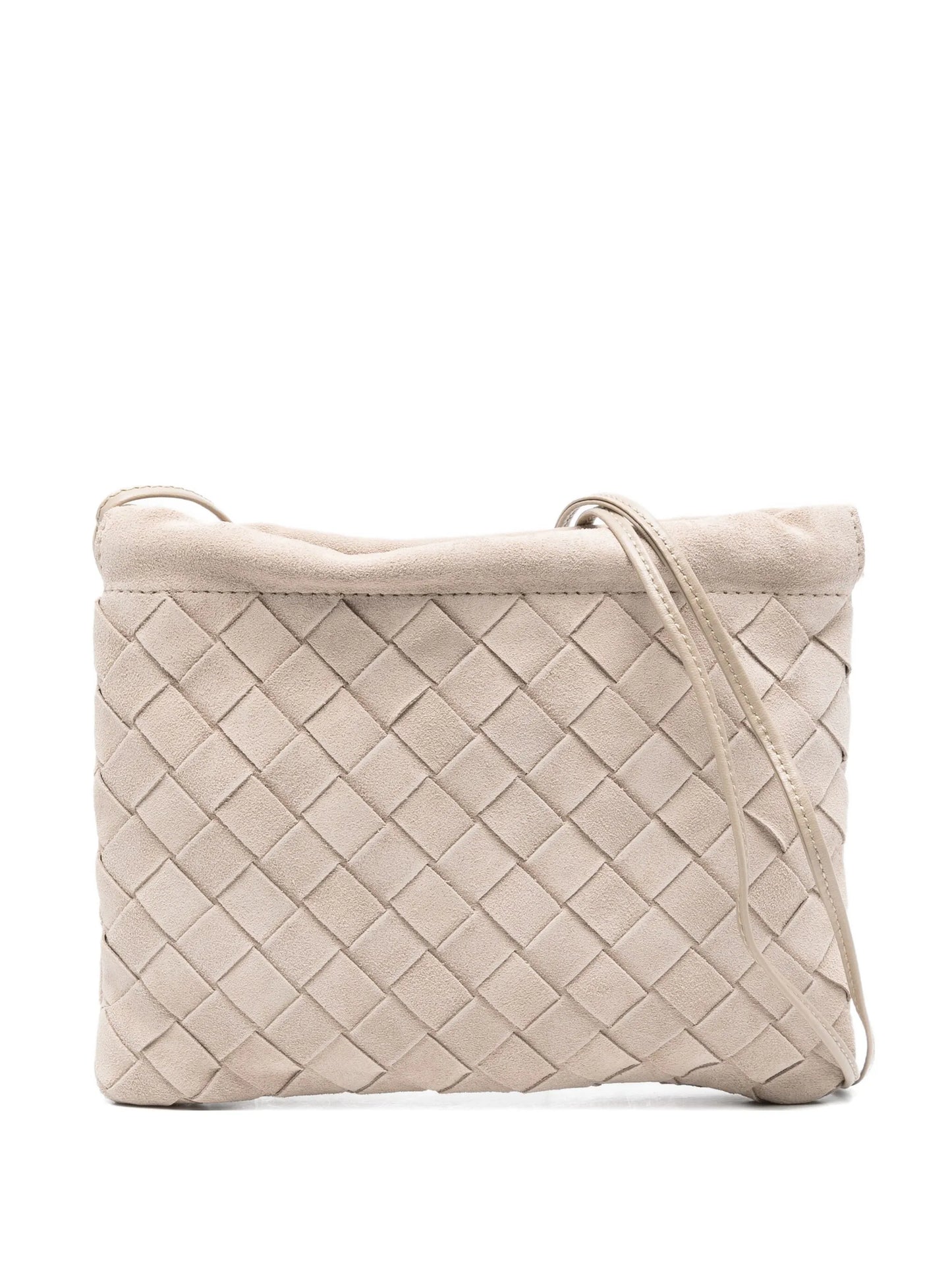 mini Intrecciato suede clutch